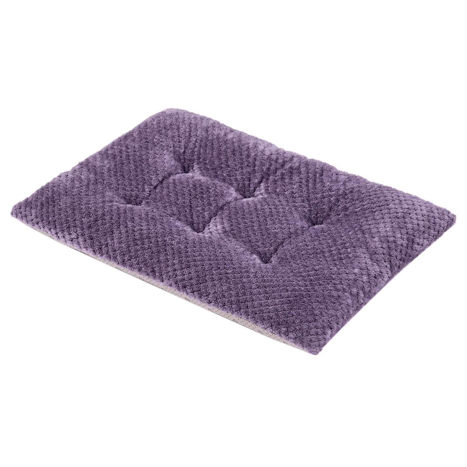 Wonder Miracle Fuzzy Deluxe Pet Beds, Super Plush Dog Or Cat Beds Ideal For Dog Crates, Machine Wash & Dryer Friendly (15' X 23', S-Grape Purple)