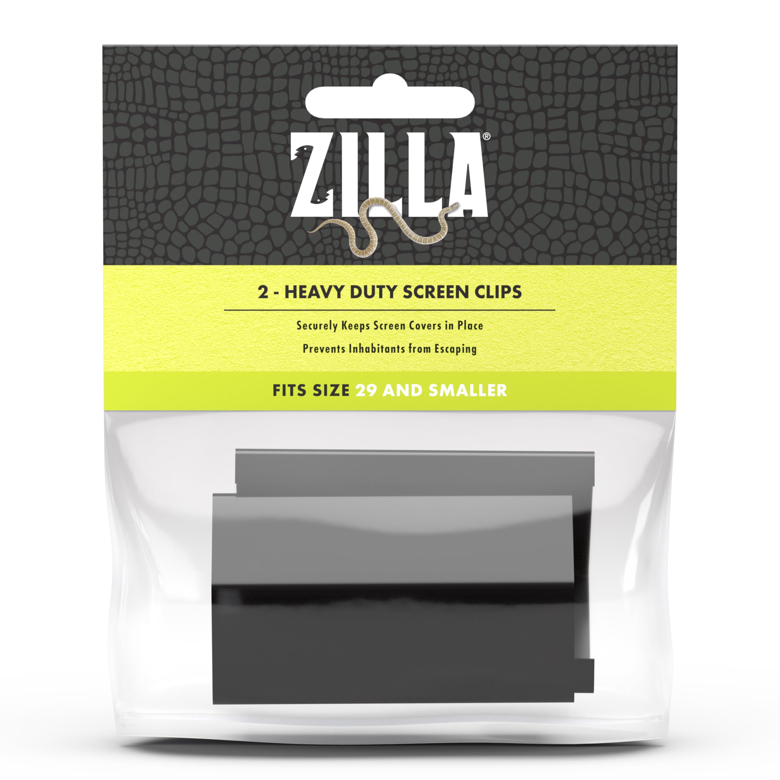 Zilla Reptile Terrarium Heavy Duty Fresh Air Screen Clips, 2 Pack, Small
