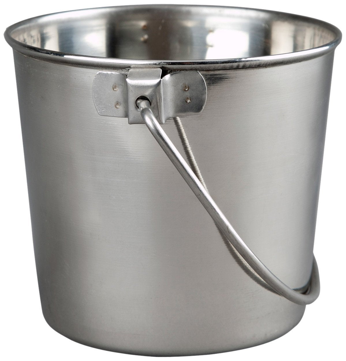 Advance Pet Products Heavy Stainless Steel Round Bucket, 6 Quart