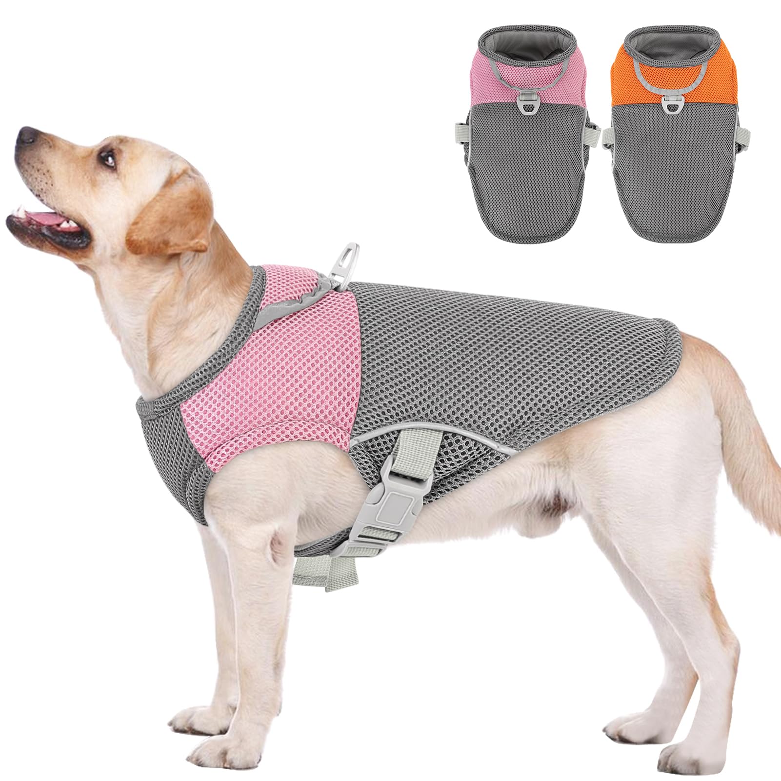 Aofitee Dog Cooling Vest Large, Cooling Jacket For Dogs, Breathable Cooler Dog Shirt With Harness D-Ring, Lightweight Dogs Coole