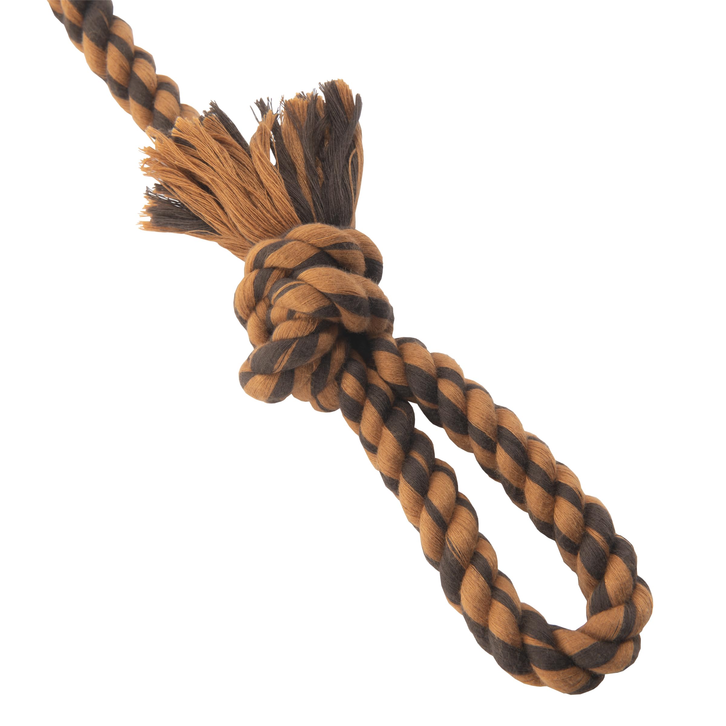 Carhartt Pet Toys Rubber Ball Dog Rope Pull, Durable Pull for Dogs, Carhartt Brown/Dark Brown