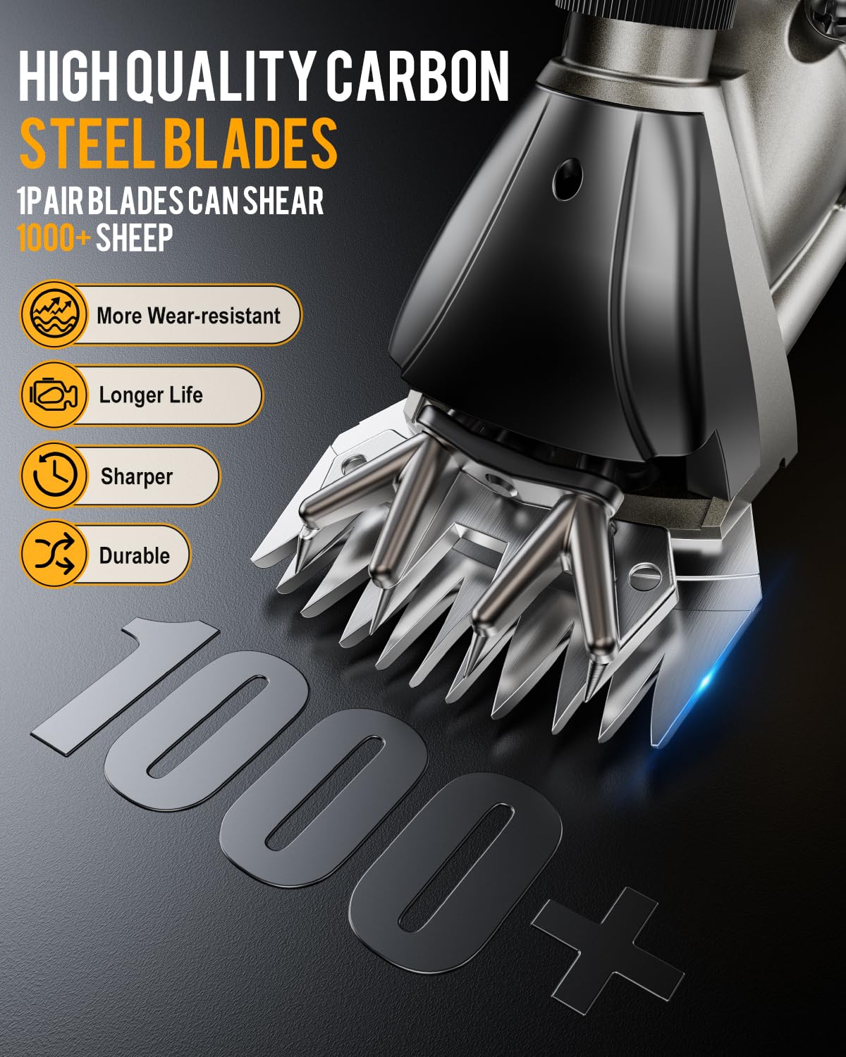 Soarfly Sheep Shears, 600W Heavy Duty Professional Electric Sheep Clippers, Livestock Haircut For Grooming Sheep Horses Alpacas