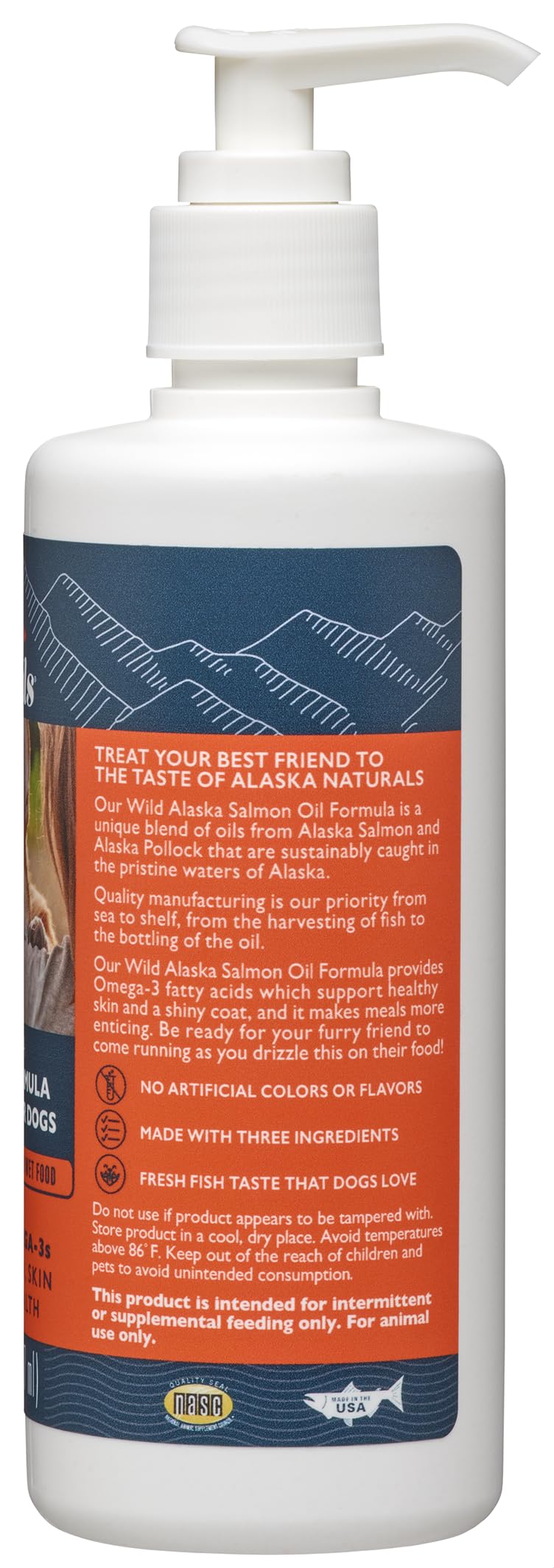 Alaska Naturals - Wild Alaska Salmon Oil Formula Dog Food Topper - EPA and DHA Omega-3 - Supplement for Healthy Skin, Shiny Coat