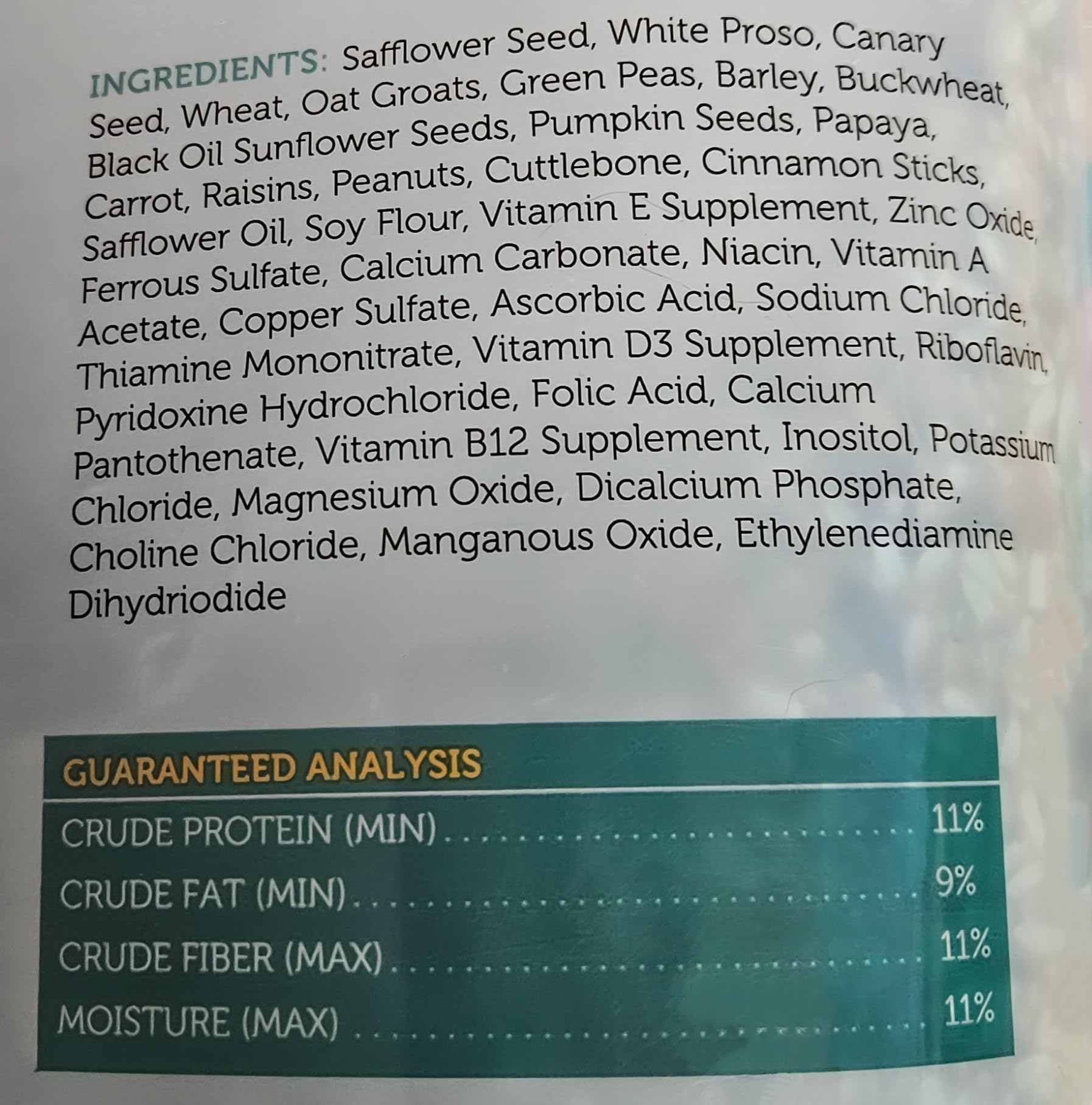 Sweet Harvest Conure and Lovebird Bird Food - 4 lbs Seed Mix for Conures and Lovebirds, High-Quality Nutrition, Model AS-48696