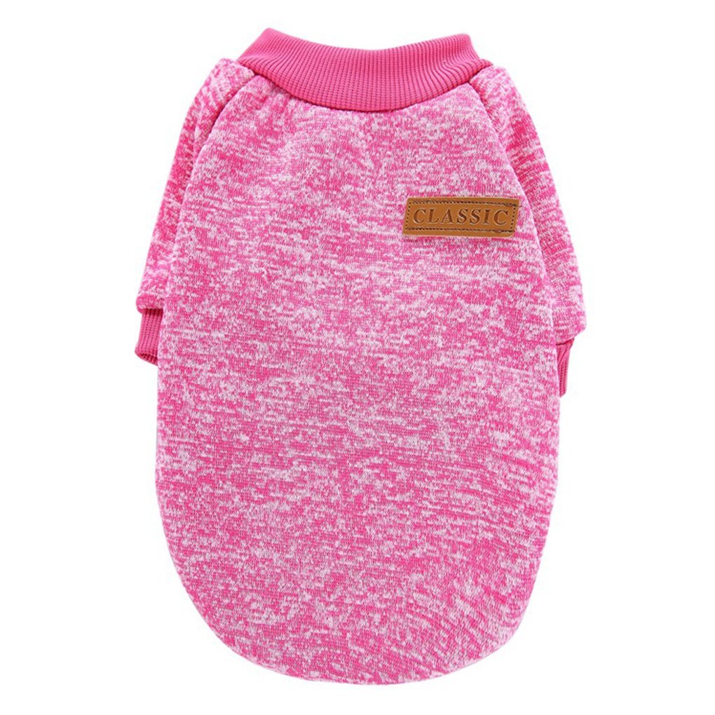 Chborless Pet Dog Classic Knitwear Sweater Warm Winter Puppy Pet Coat Soft Sweater Clothing For Small Dogs (Xs, Rose)