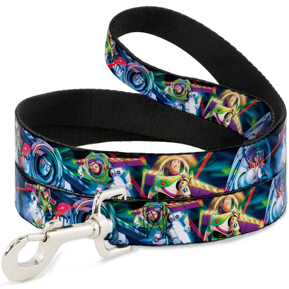 Dog Leash Buzz Lightyear Action Poses Stacked 6 Feet Long 0.5 Inch Wide
