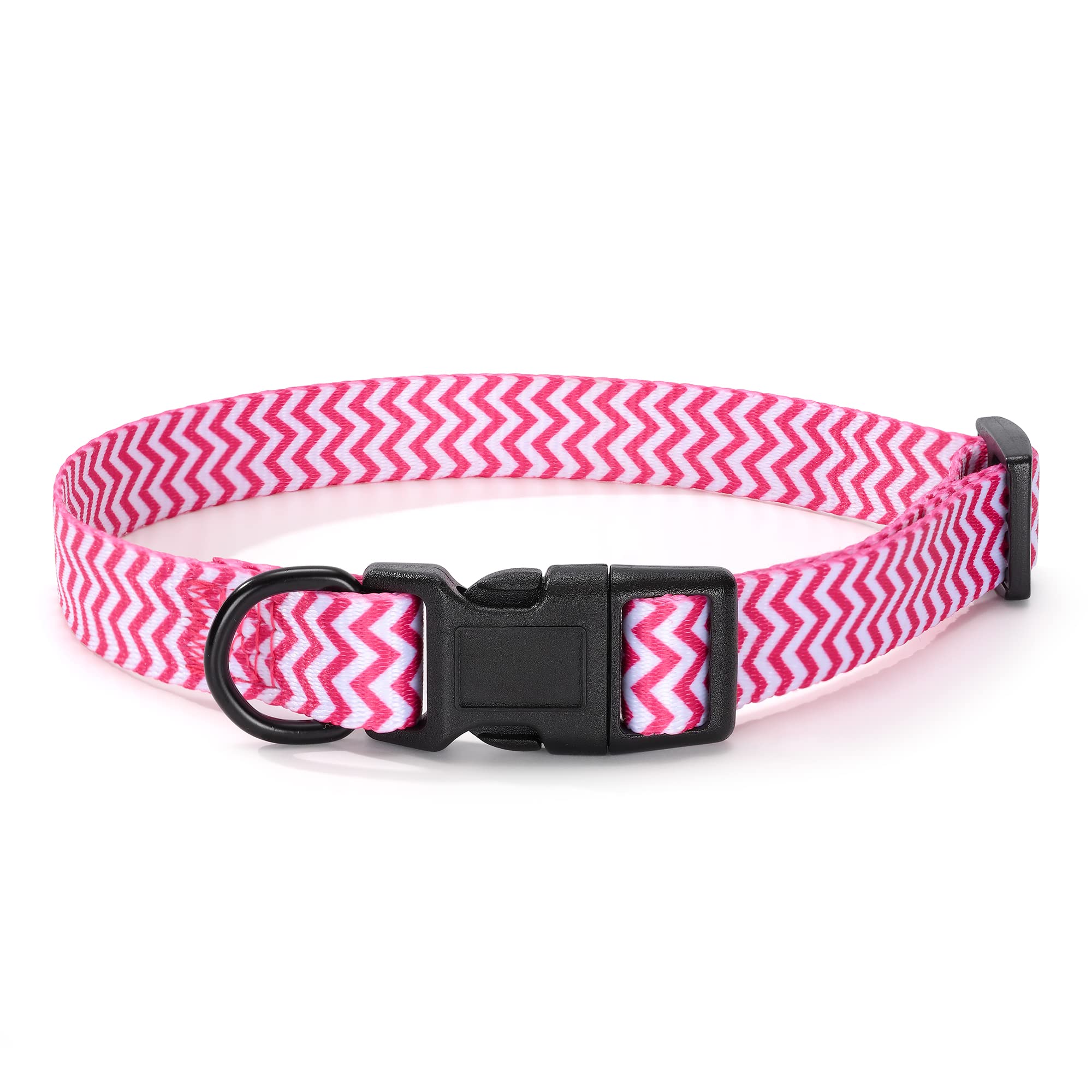 Mile High Life Dog Collar | Cute Puppy Collars | Lightweight Girl Dog Collar | Soft Boy Dog Collars | W Geometric Ocean Wavy Pat