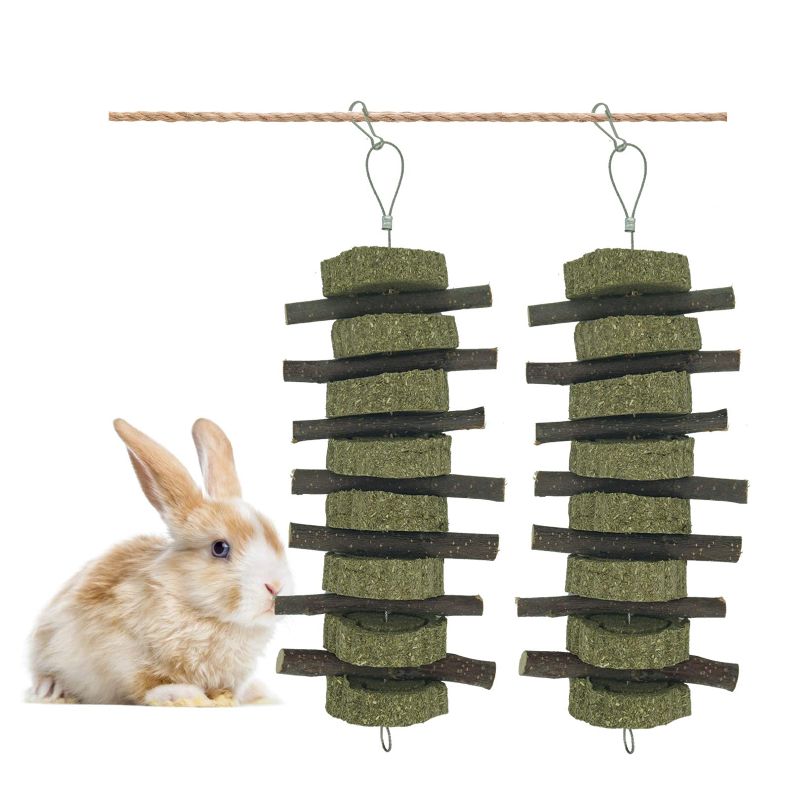 Generic Rabbit Bunny Treat Hamster Chew Toys Grass Cakes Heart Shaped Chew Toys Pets Treats for Bunny Rabbits Hamster Chinchilla