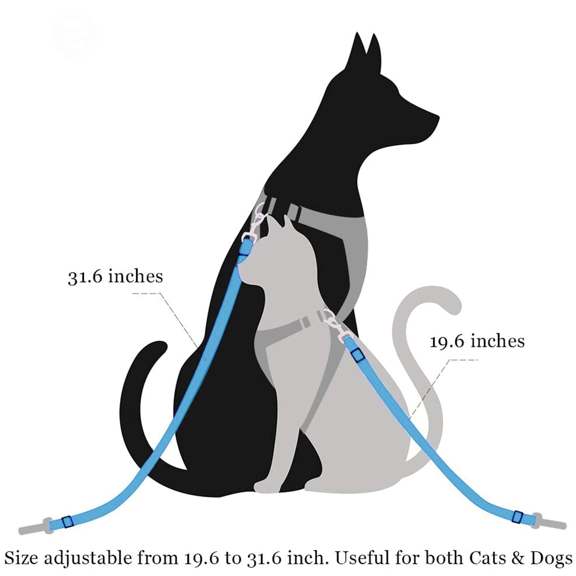 SunGrow Dog Seat Belt for Car, Adjustable Nylon Pet Seatbelt, Supports All Cars, Dog Car Leash Seat Belt, Seatbelt for Dogs, Cat