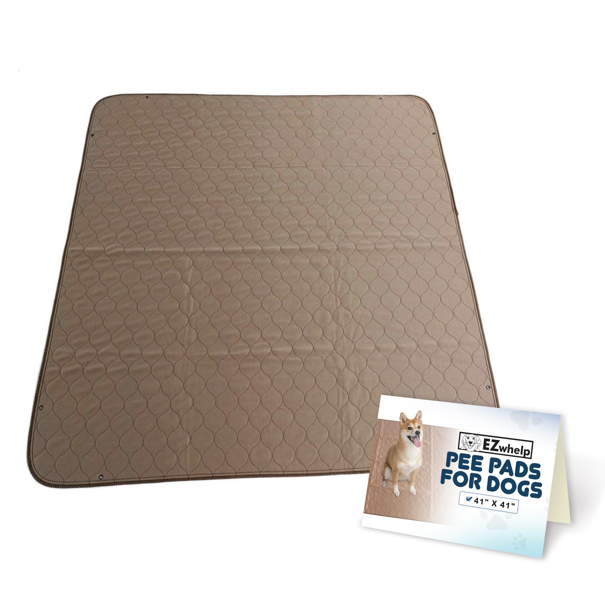 Ezwhelp Reusable Dog Pee Pads - Dogs Waterproof Training Pads - Washable & Sanitary - Rounded Corners - Laminated, Lightweight, 