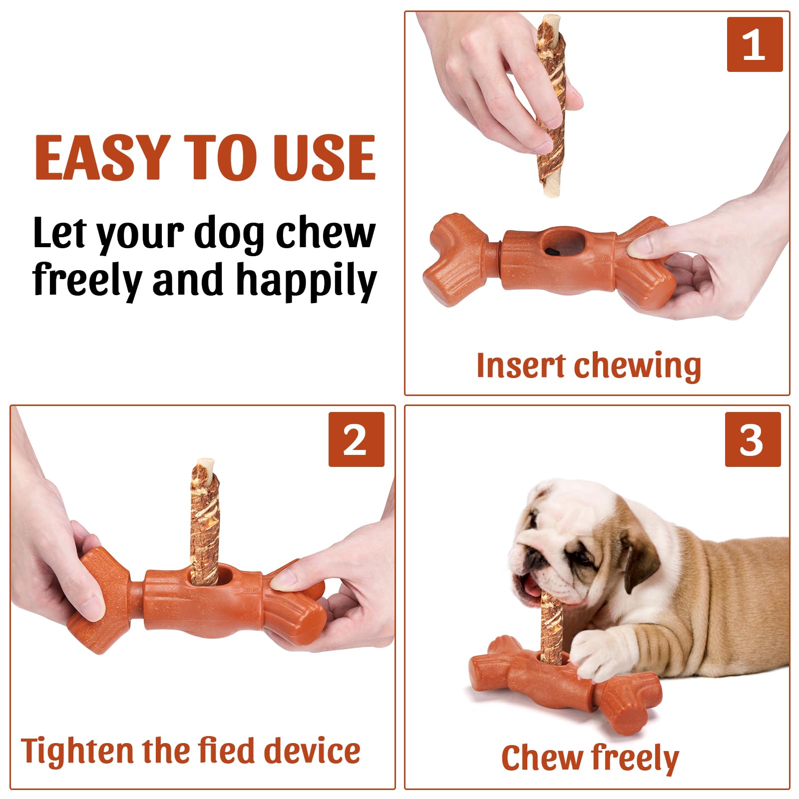 Pleasthome Indestructible Dog Chew Toy, Branch Shape, Gift For Aggressive Chewers
