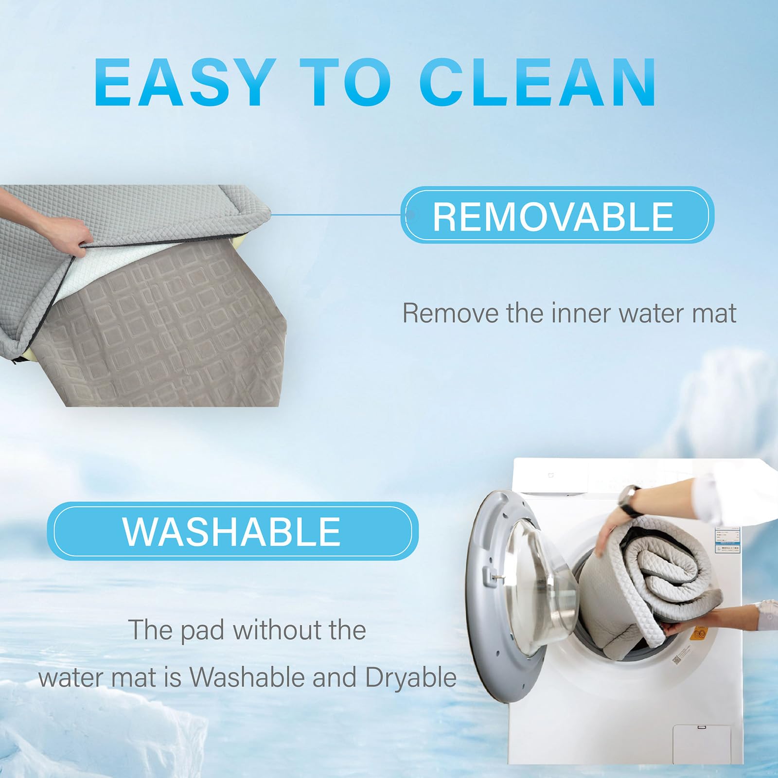 Lucky Tom Pet Pad Cooling System For Summer, Consistent Cooling Water Mat For Dogs And Cats, No Refrigeration Or Chemical Gel Ne