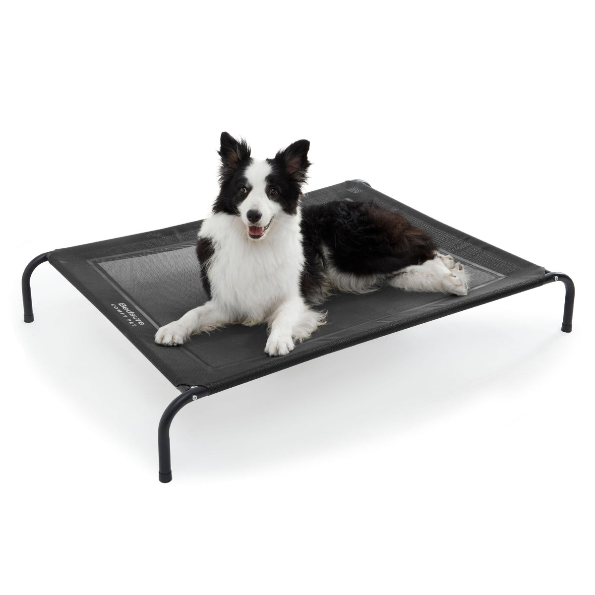Bedsure Large Elevated/Raised Pet Cots Bed With Skid-Resistant Feet For Large Dogs, Hammock, Indoor & Outdoor, Portable, Frame W