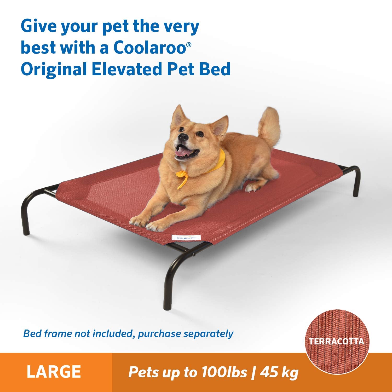 Original Pet Bed Replacement Cover - Terracotta - Large (43.5' X 31.5')
