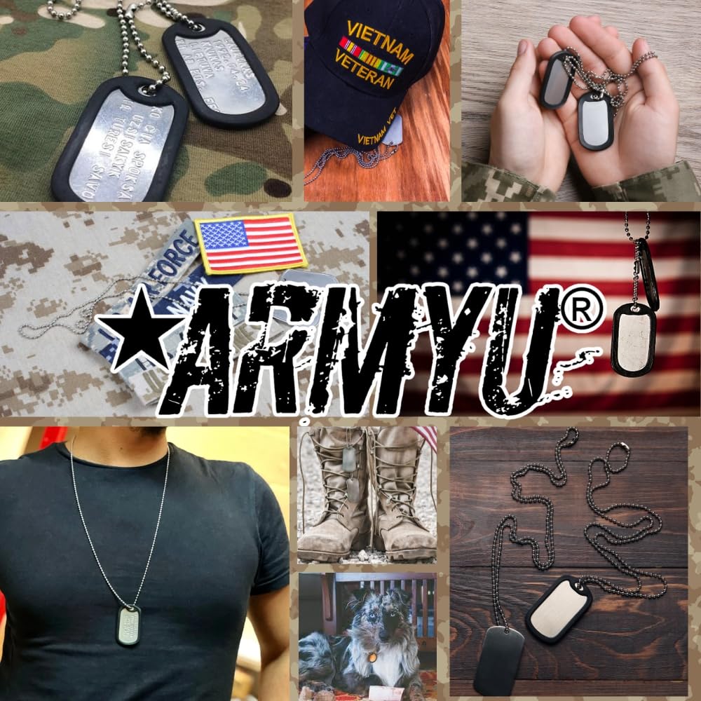 Army Universe Top Gun Pete Mitchell Maverick Costume Dog Tag Set Movie-Inspired Necklace Great Cosplay & Halloween Accessory