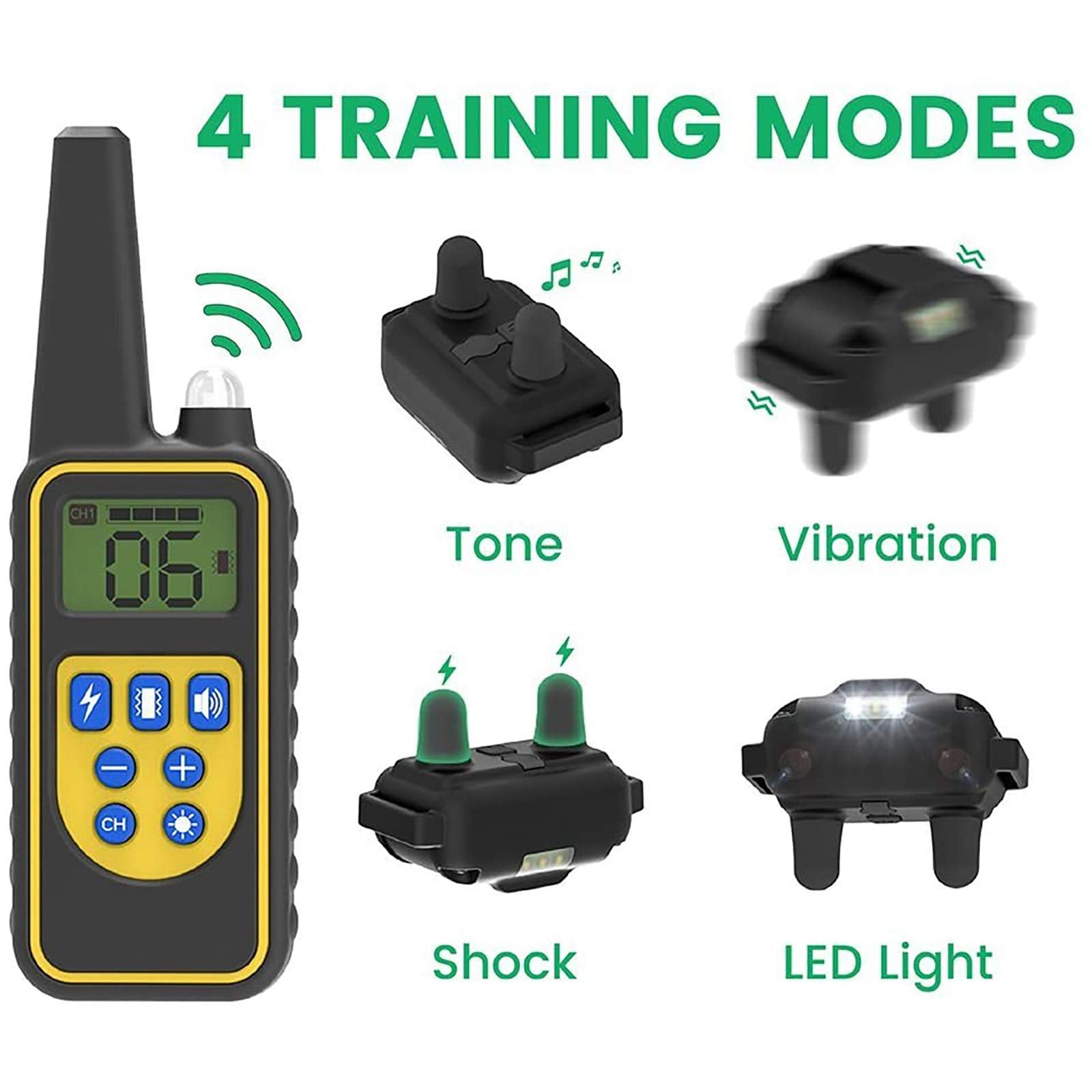 Funnipets Dog Training Collar 2600Ft Range Dog Shock Collar With Remote For Small Medium Large Dogs Waterproof Electronic Dog Collar 4 Training Modes Light Shock Vibration Beep (2 Pack, Orange+Black)