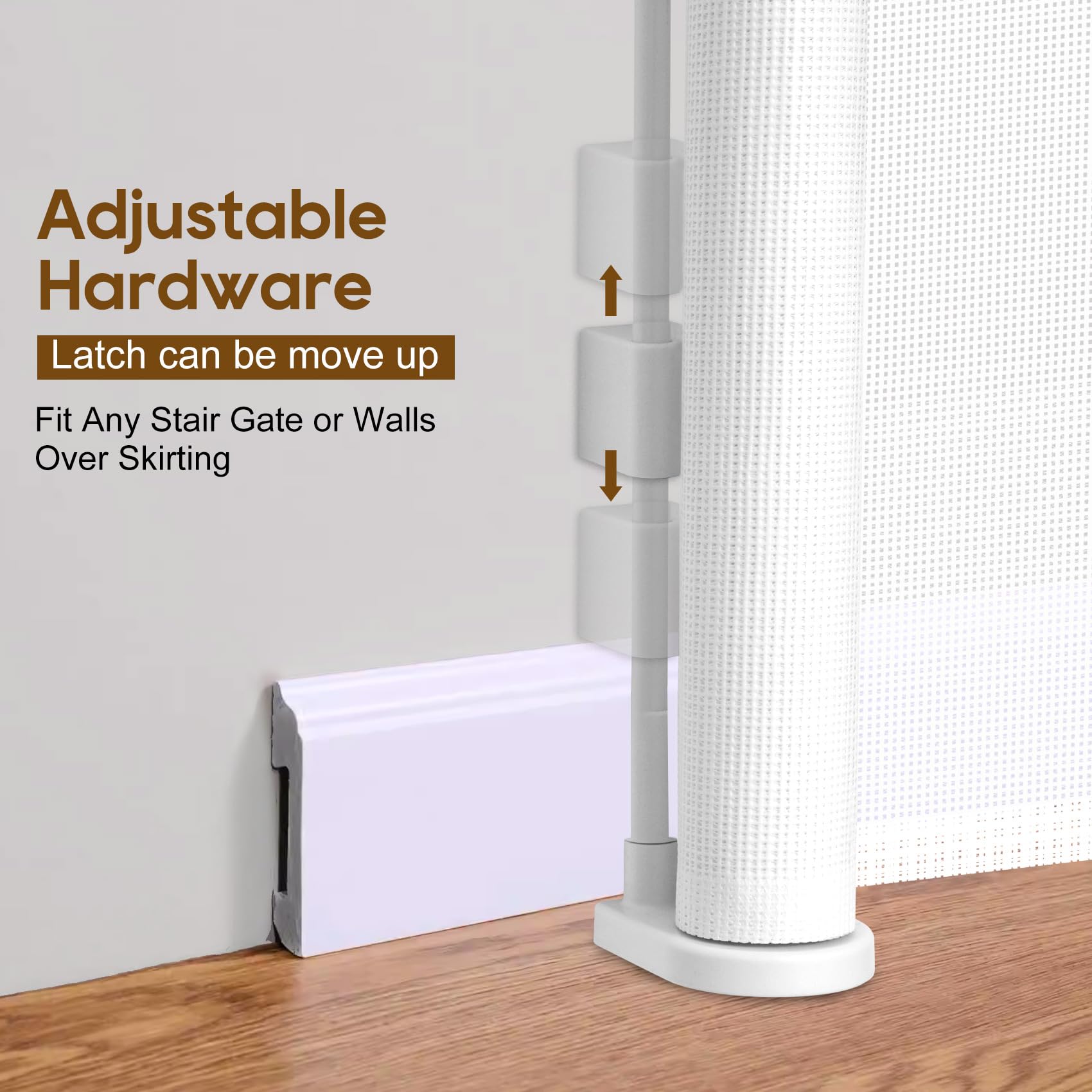 Upgrade 59' Retractable Baby Gates With Reinforced Strip Design To Prevent Crawling Through, 48' Tall Retractable Gate For Baby And Pet, 5 Ft Baby Gates For Stairs, Doorways, Hallways