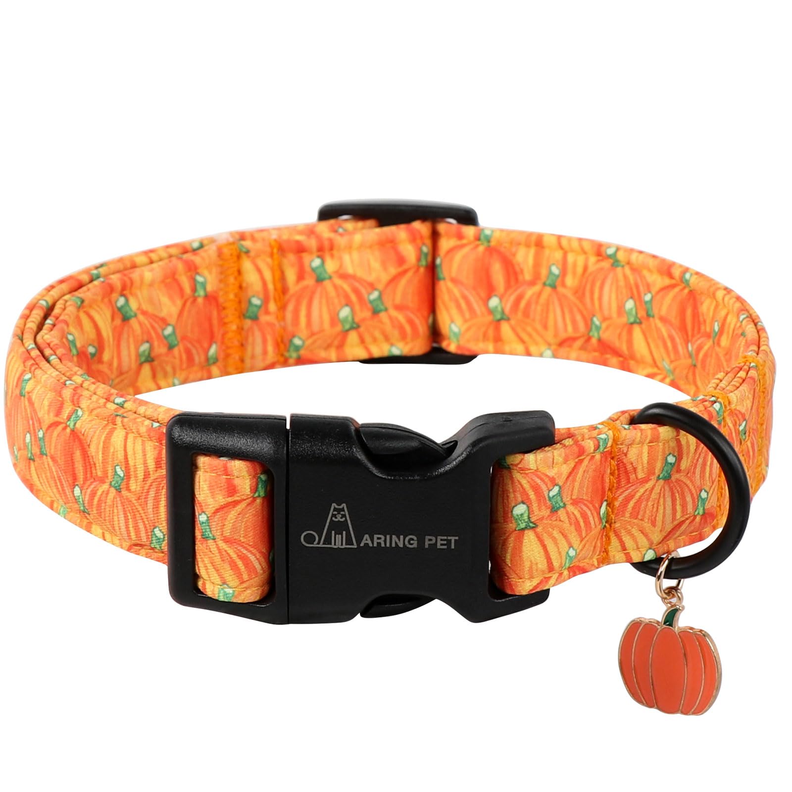 Aring Pet Halloween Dog Collar-Cute Pumpkin Dog Collars, Adjustable Halloween Pumpkin Pet Collars Puppy Collar With Quick Releas