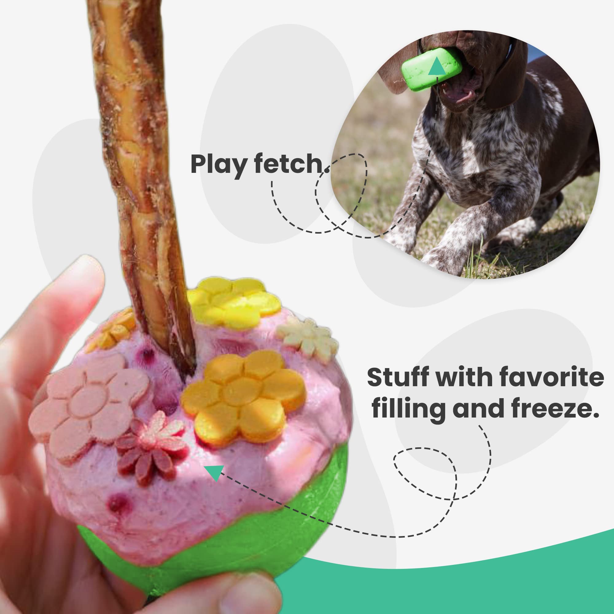 Bully Stick Holder for Dogs - Small Size - Interactive Dog Toy, Dog Treat Holder, Slow Feeder, Treat Dispenser, Chew Toy and Dog