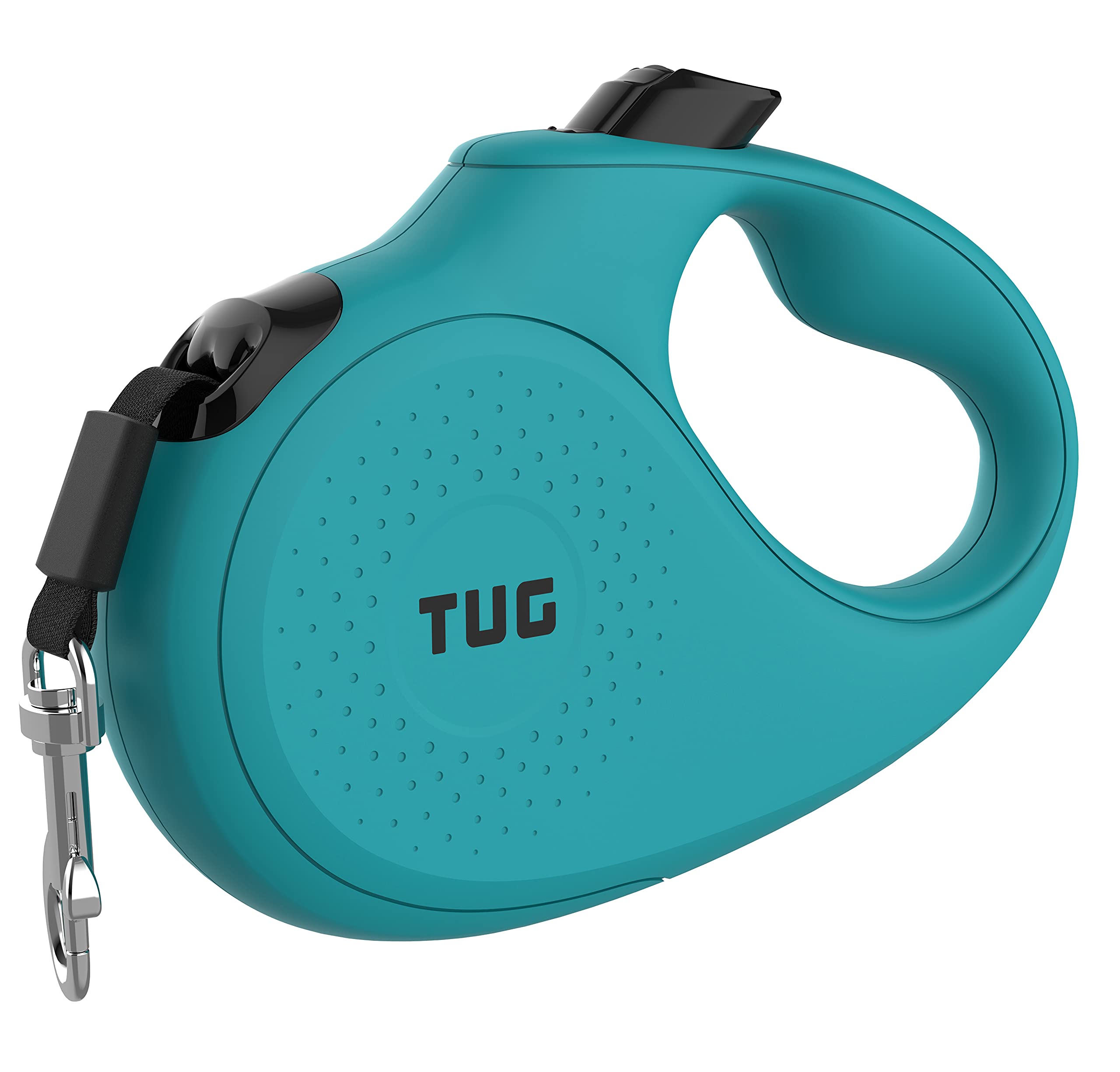 Tug Monochrome 360 Tangle-Free Retractable Dog Leash | 16 Ft Strong Nylon Tape (Medium, Aqua)