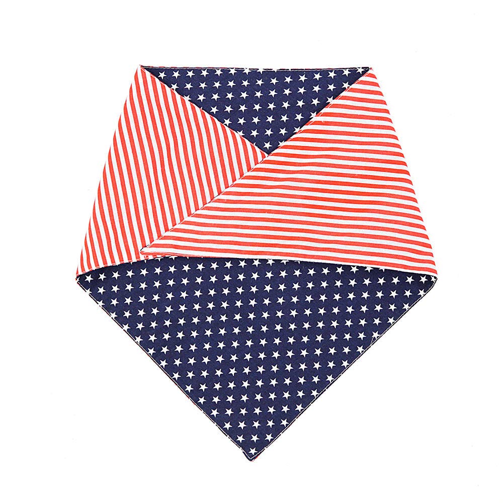 Orgrimmar American Flag Dog Bandanas Bibs Triangle Scarfs Washable Cat Pet Collar Large Bandana Puppy Kerchief For 4Th Of July I
