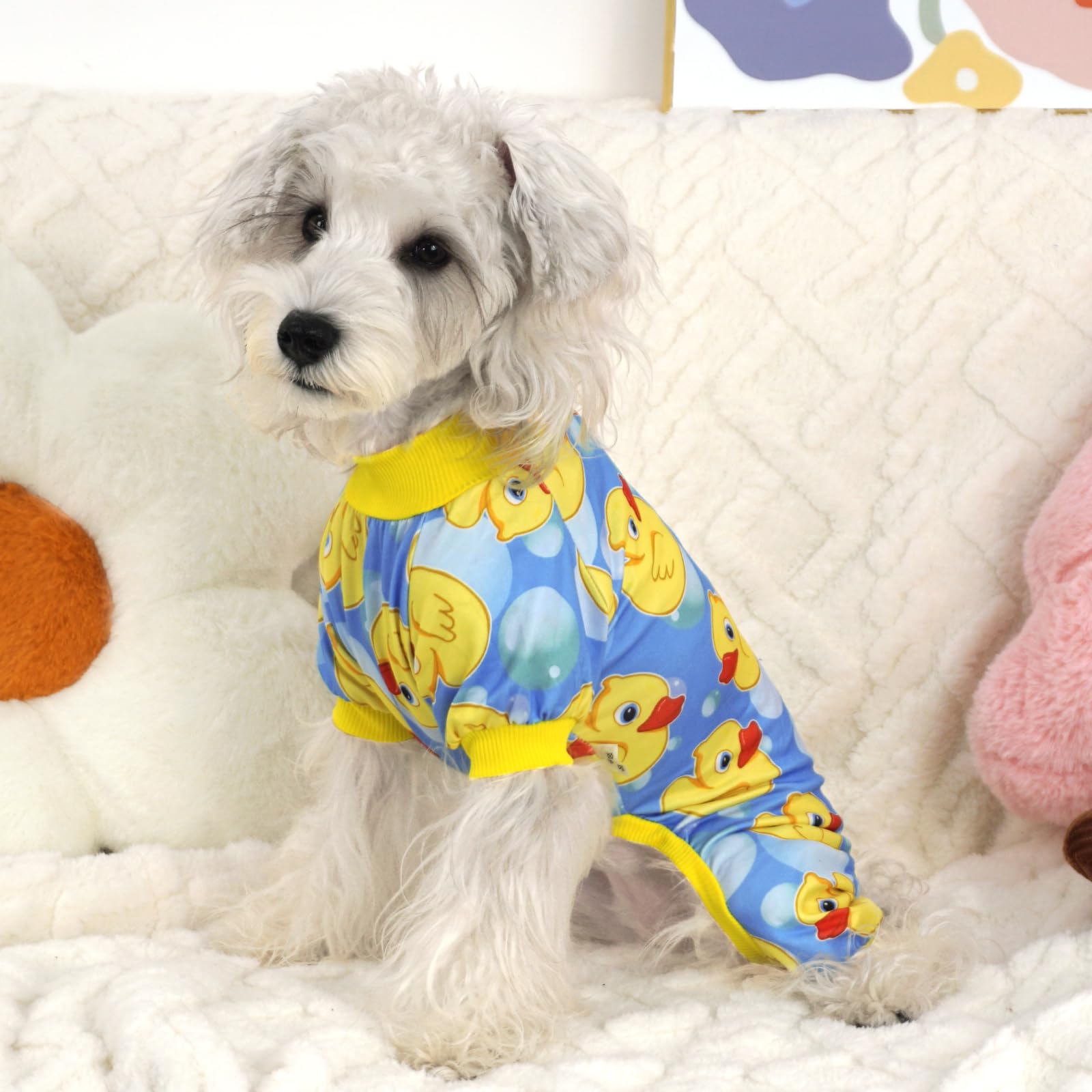 Xpudac Dog Pajamas For Small Medium Dogs, Strechy Soft Dog Clothes For Dogs Girl Boy Pet Jumpsuit, Cat Onesie-Xs