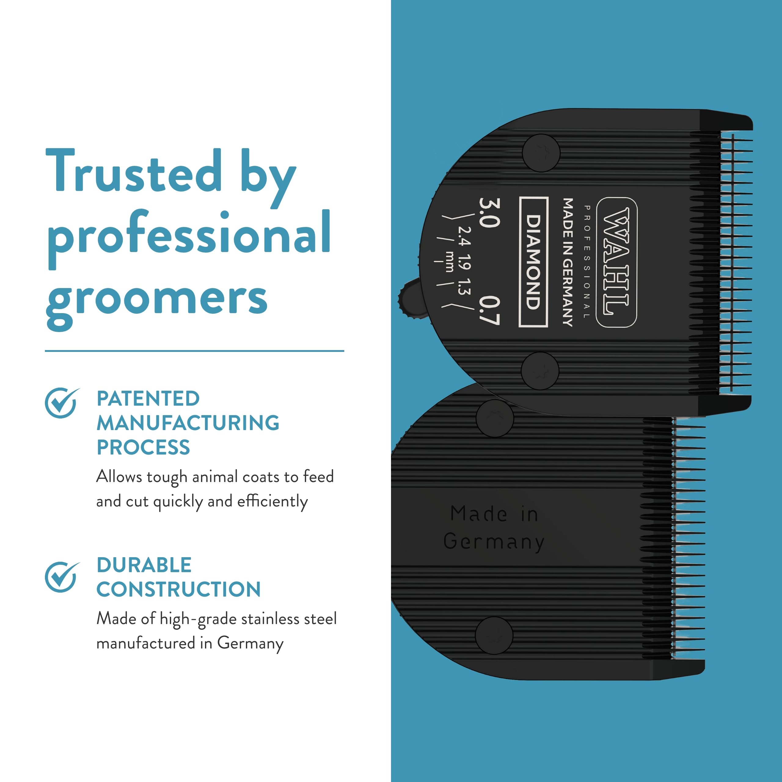 Wahl Professional Animal 5-In-1 Diamond Blade Arco, 5 Style Groom, Bravura, Chromado, Creativa, Figura, And Motion Pet, Dog, And Horse Clippers (41854-7526)