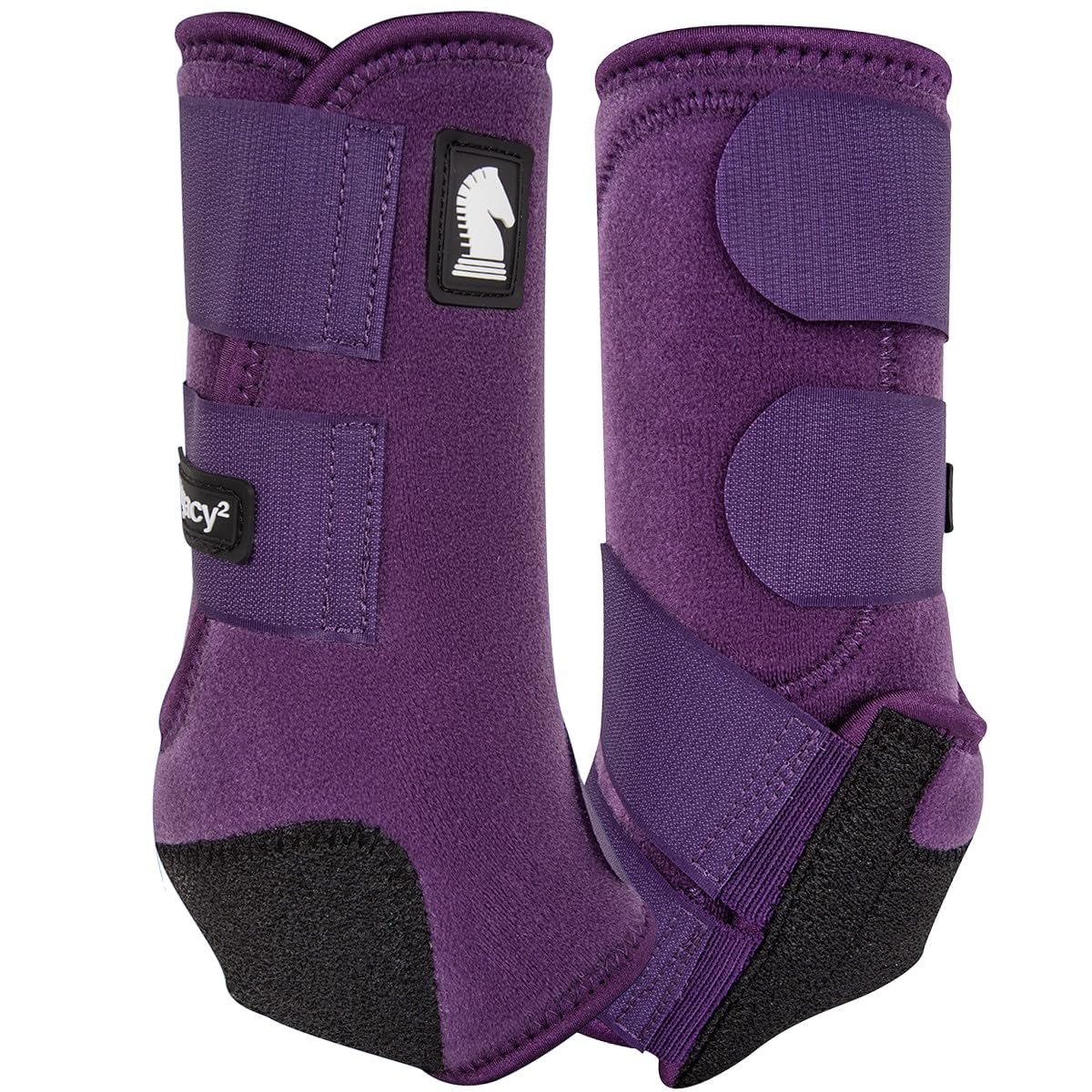 Classic Equine Legacy2 Support Boots, Front (Eggplant, Medium)