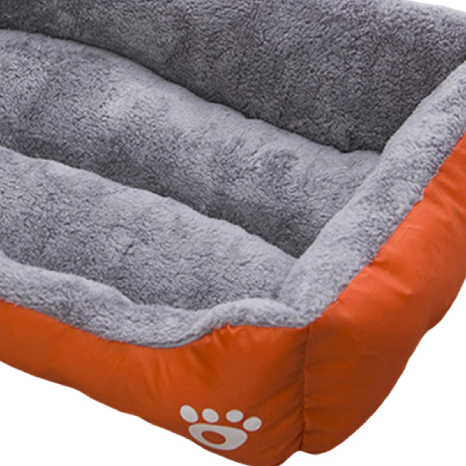 APIRILY 17.7x11.8inch Cat Small Dog Bed Rectangle Lightweight Multipurpose Warm Soft Orange | Pet Supplies | Dog Supplies | Beds