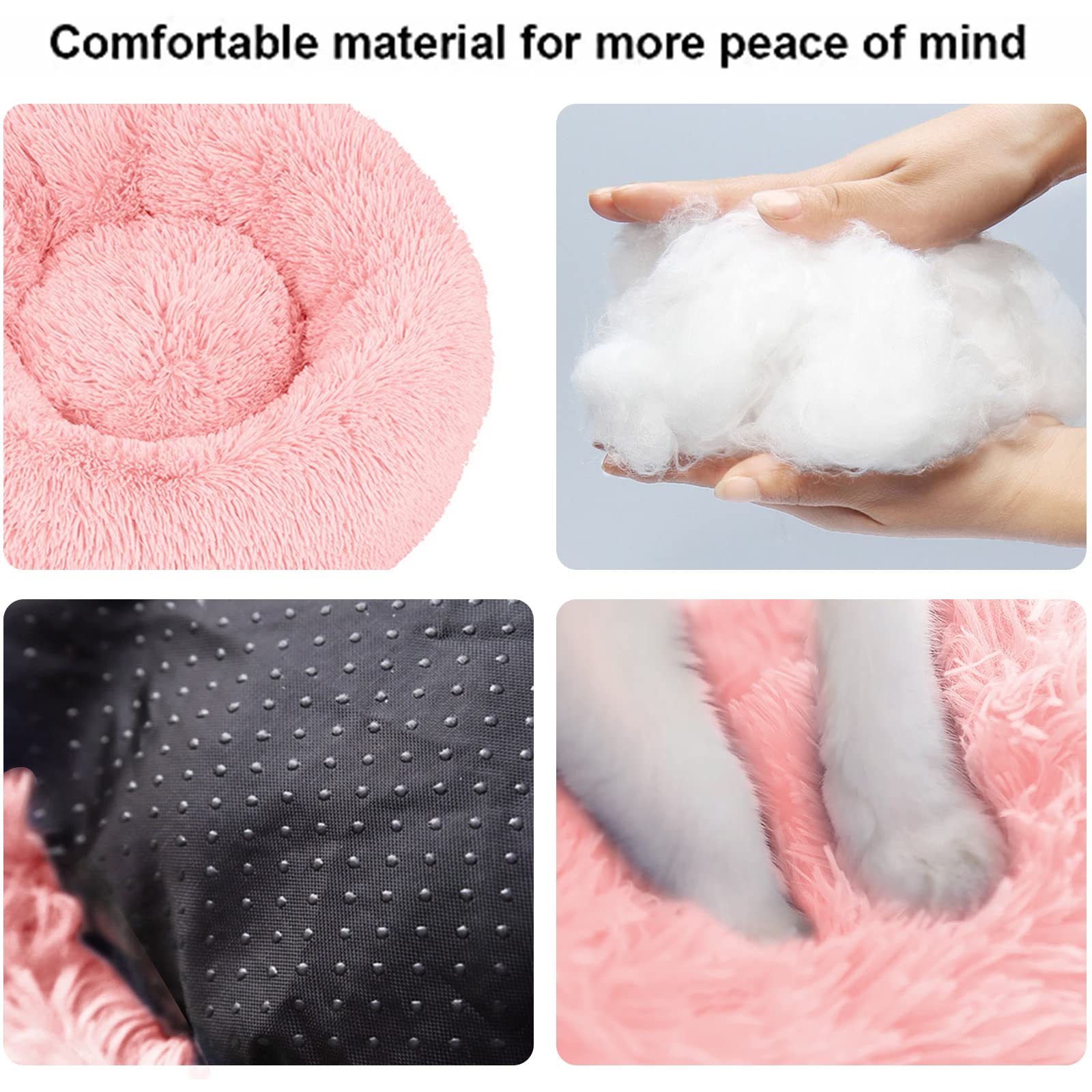 Cat Beds For Indoor Cats,20 Inch Dog Bed For Small Melium Large Dogs, Washable-Round Pet Bed For Puppy And Kitten With Slip-Resi