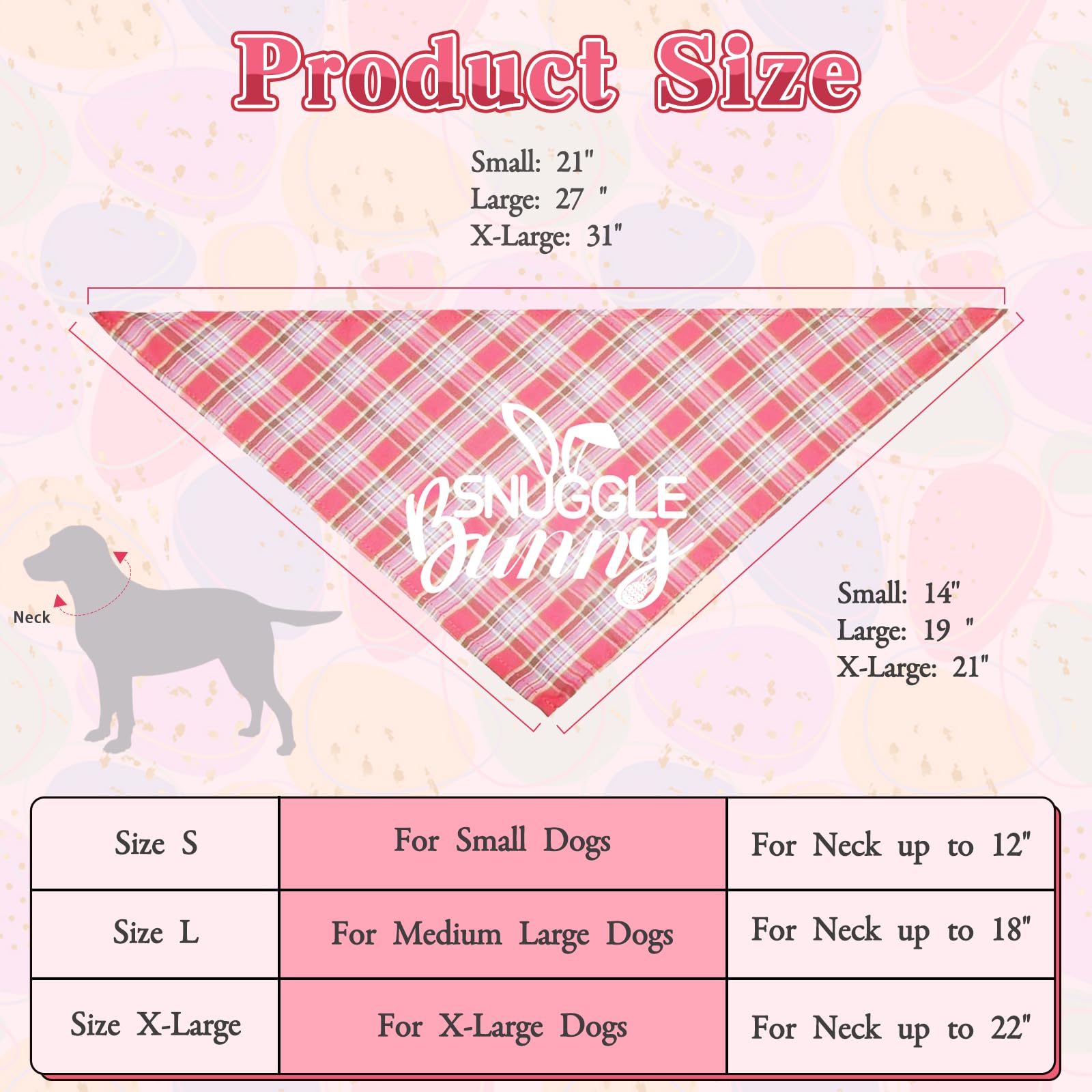 Dog Bandanas Spring Easter Bandanas For Dogs Bandana Collar Adjustable Triangle Scarf Outfit Costume For Small Medium Large Dogs