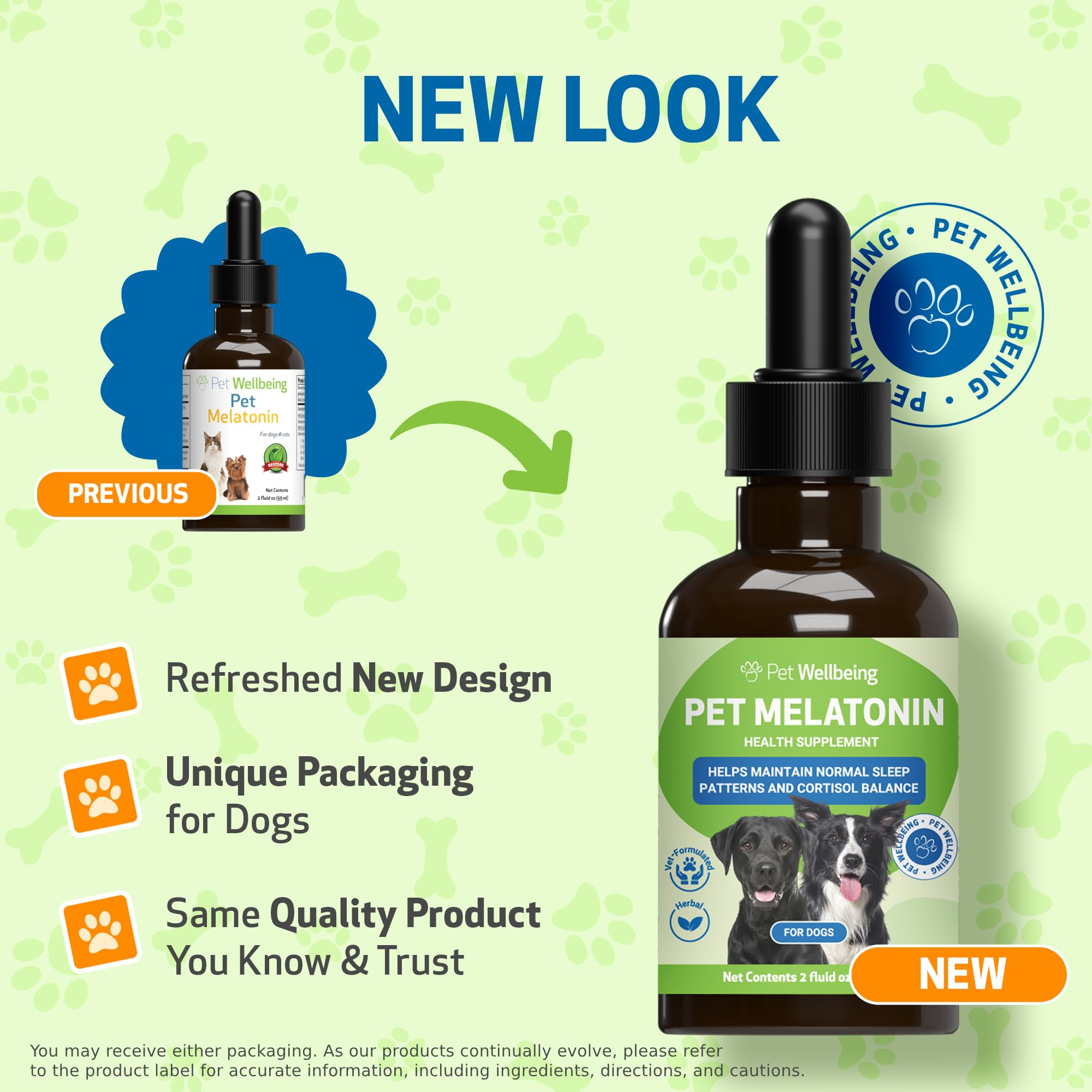 Pet Wellbeing Pet Melatonin for Dogs - Supports Adrenal Health, Cortisol Balance, Helps Maintain Normal Sleep Patterns - Veterin