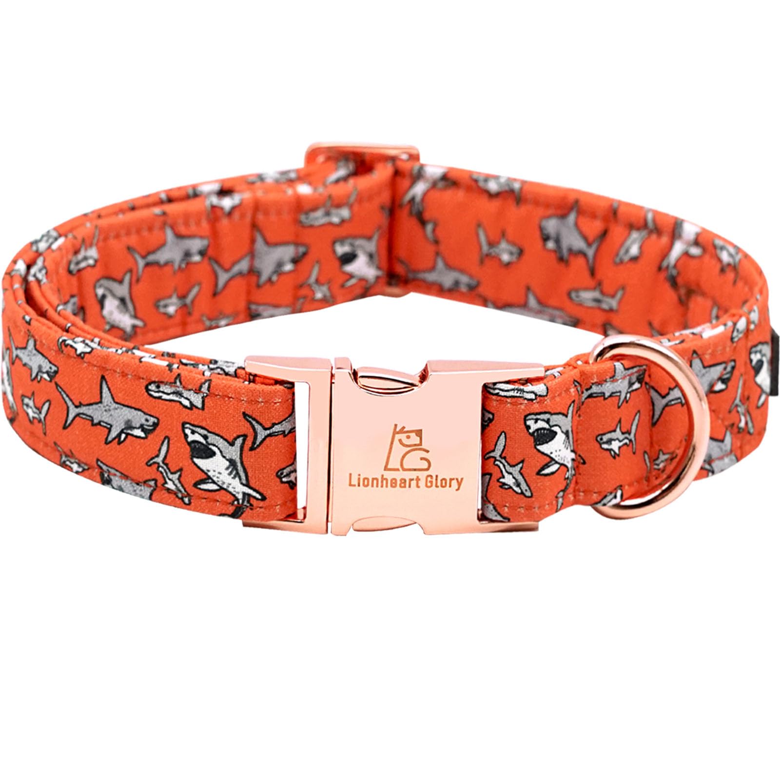 Lionheart Glory Shark Print Adjustable Collar For Medium Dogs