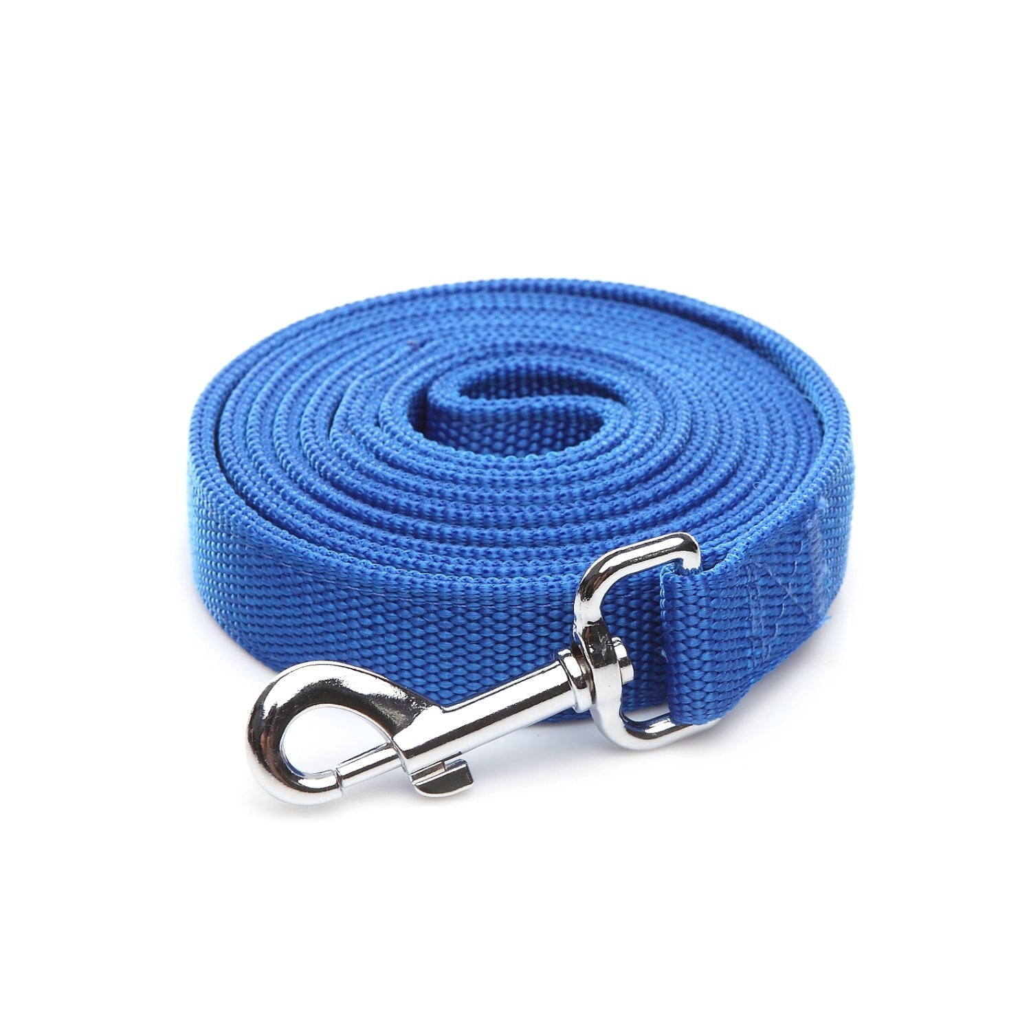 Strong Nylon Dog Leash With 2-Layer, 4 Ft/ 6 Feet Long, 1 Inch Wide For Medium Large Dogs (1'' X 5 Ft, Blue)
