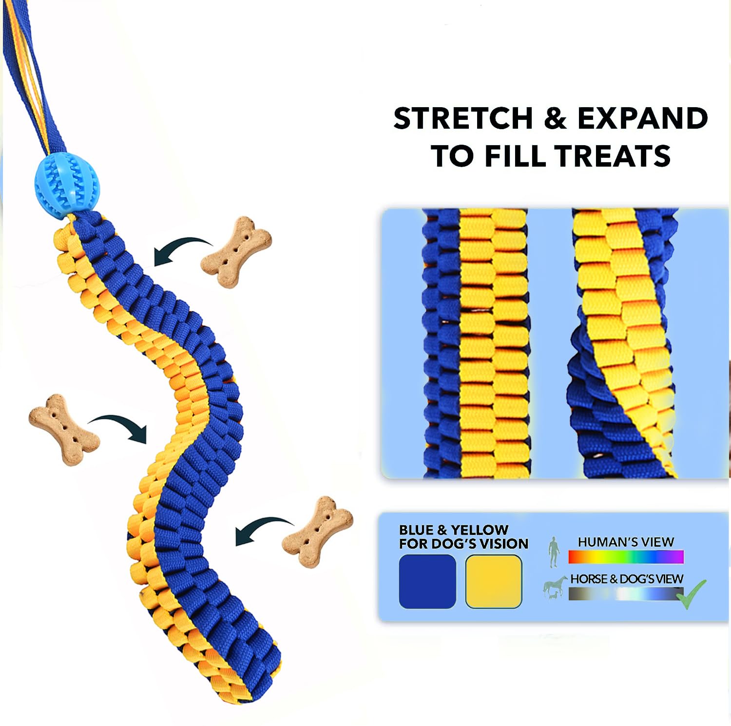 Vengaby 2 Pack Dog Rope Toys, Dog Tug Of War Toys For Boredom, Interactive Snuffle Ball For Dogs And Puzzle Toy For Fun And Teet