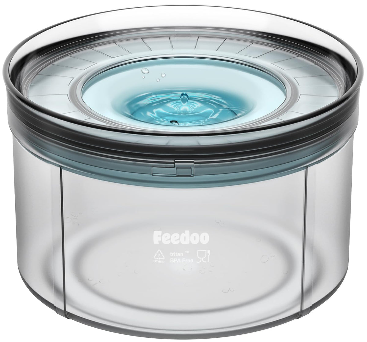 Feedoo 1Gallon Dog Water Bowl, 128Oz No Spill Water Bowl For Dogs, Tritan Bpa-Free Spill Proof Water Bowl With Non-Slip Mat, No 