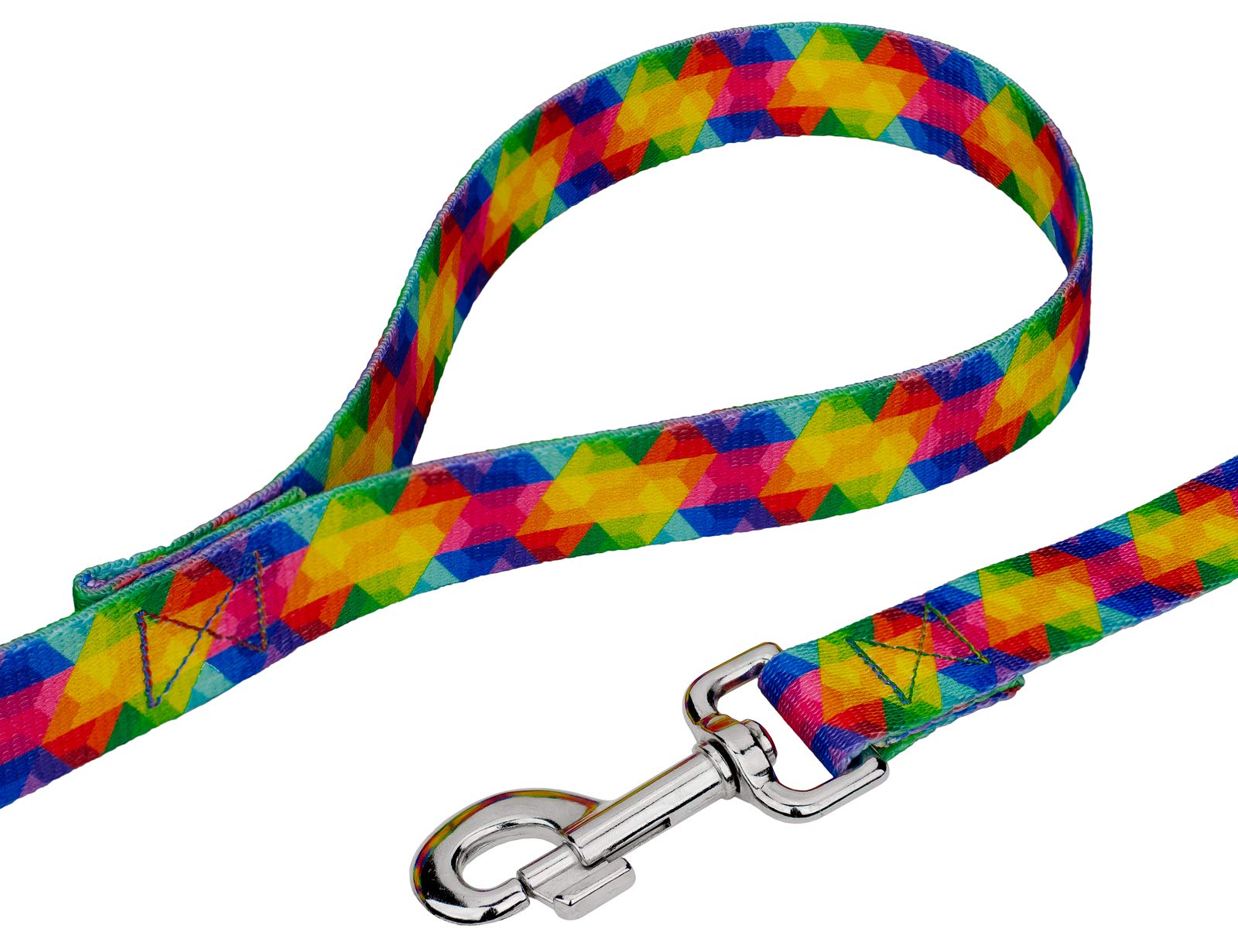 Country Brook Petz - Premium Kaleidoscope Dog Collar & Leash - Groovy Collection Featuring Far Out Designs (1 Inch, Medium)