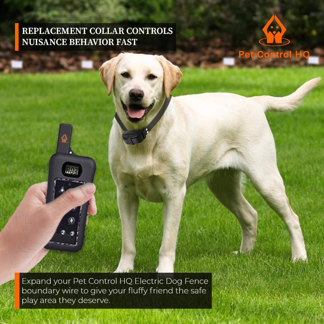 Dog Collar Replacement for Pet Control HQ Dual Wireless Electric Fence for Dogs & Remote Dog Training Collar - Safe, Rechargeabl