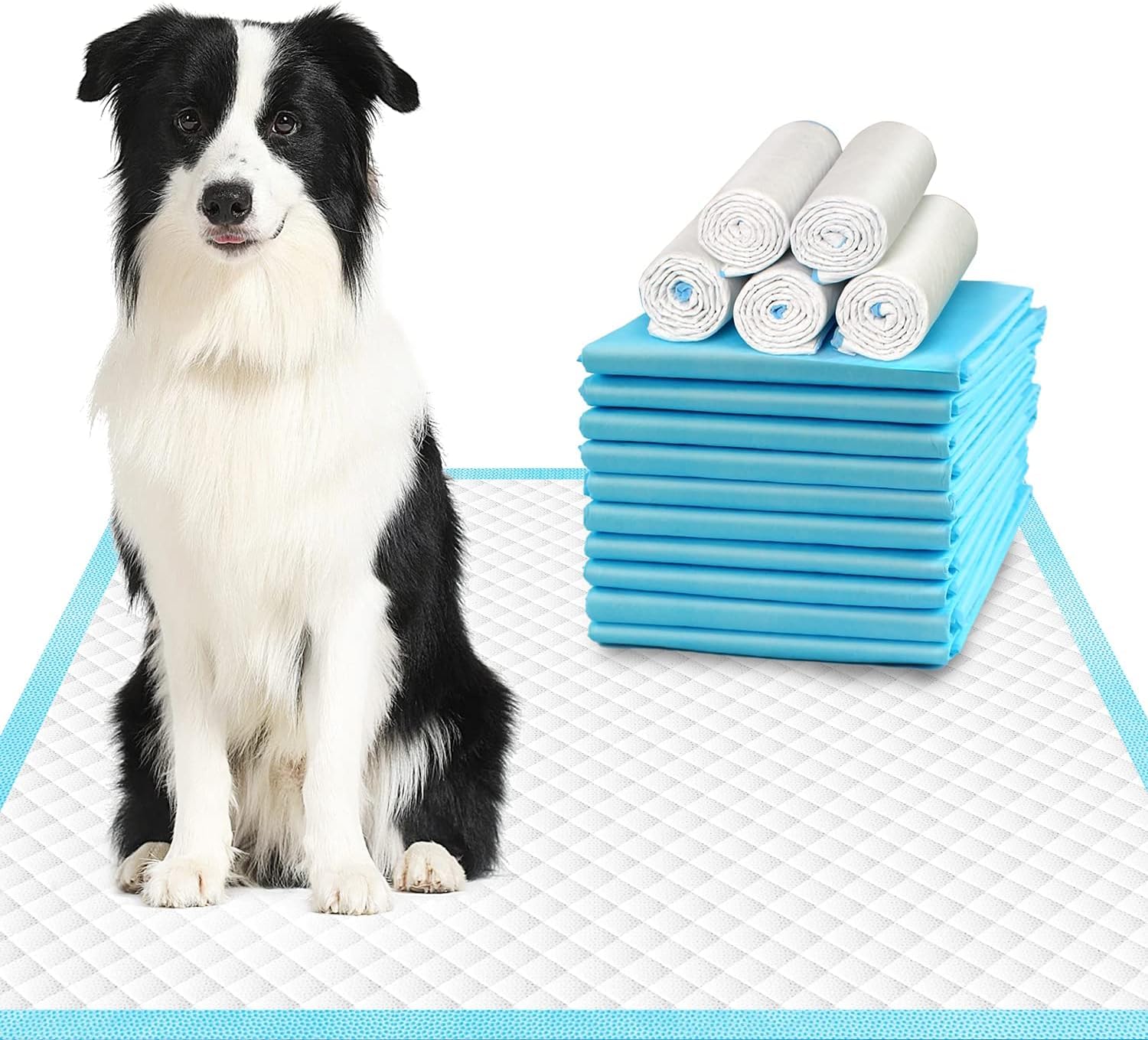DEEP DEAR Extra Large Dog Pee Pads, 28x34, 30 Count, Thicker XL Super Absorbent Leak-Proof Pet Potty Pads