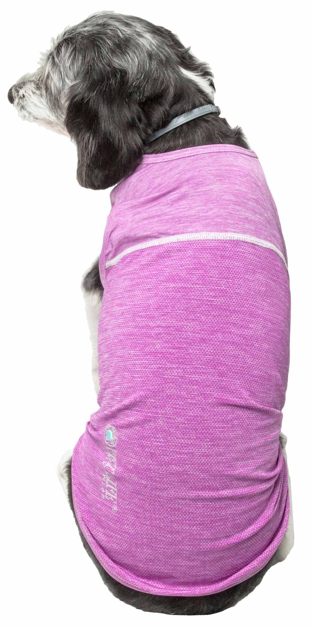 Pet Life Active 'Aero-Pawlse' Heathered Quick-Dry And 4-Way Stretch-Performance Dog Tank Top T-Shirt(D0102H7Ltwy.)