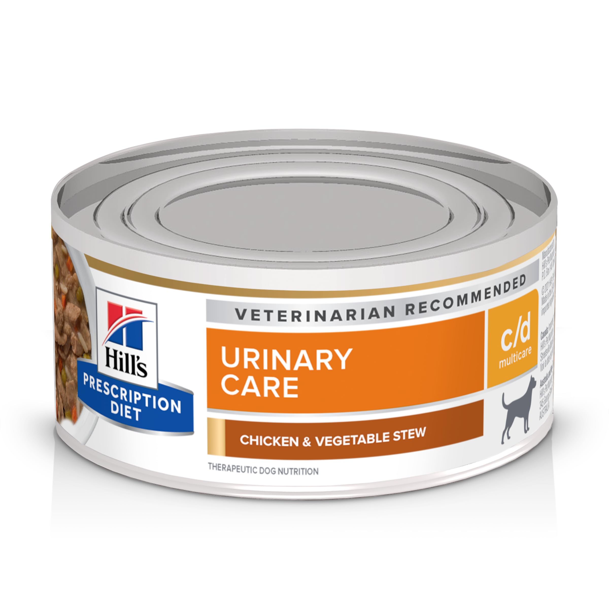 Hills Prescription Diet c/d Multicare Urinary Care Chicken & Vegetable Stew Wet Dog Food, Veterinary Diet, 5.5 oz. Cans, 24-Pac