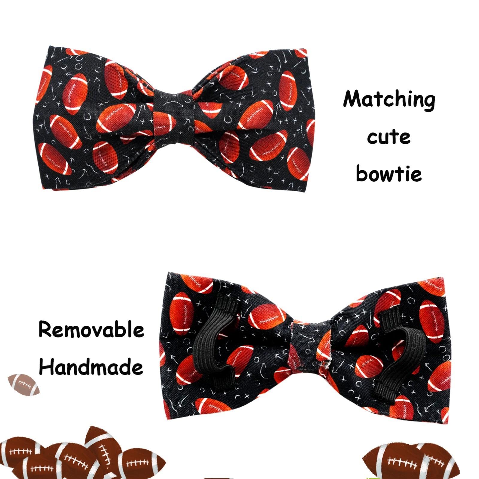 Lionheart Glory Dog Collar Bowtie Collar Dog Rugby Dog Collar Dog Collar For Small Dogs Cute Dog Bow Cotton Dog Bow Adjustable C