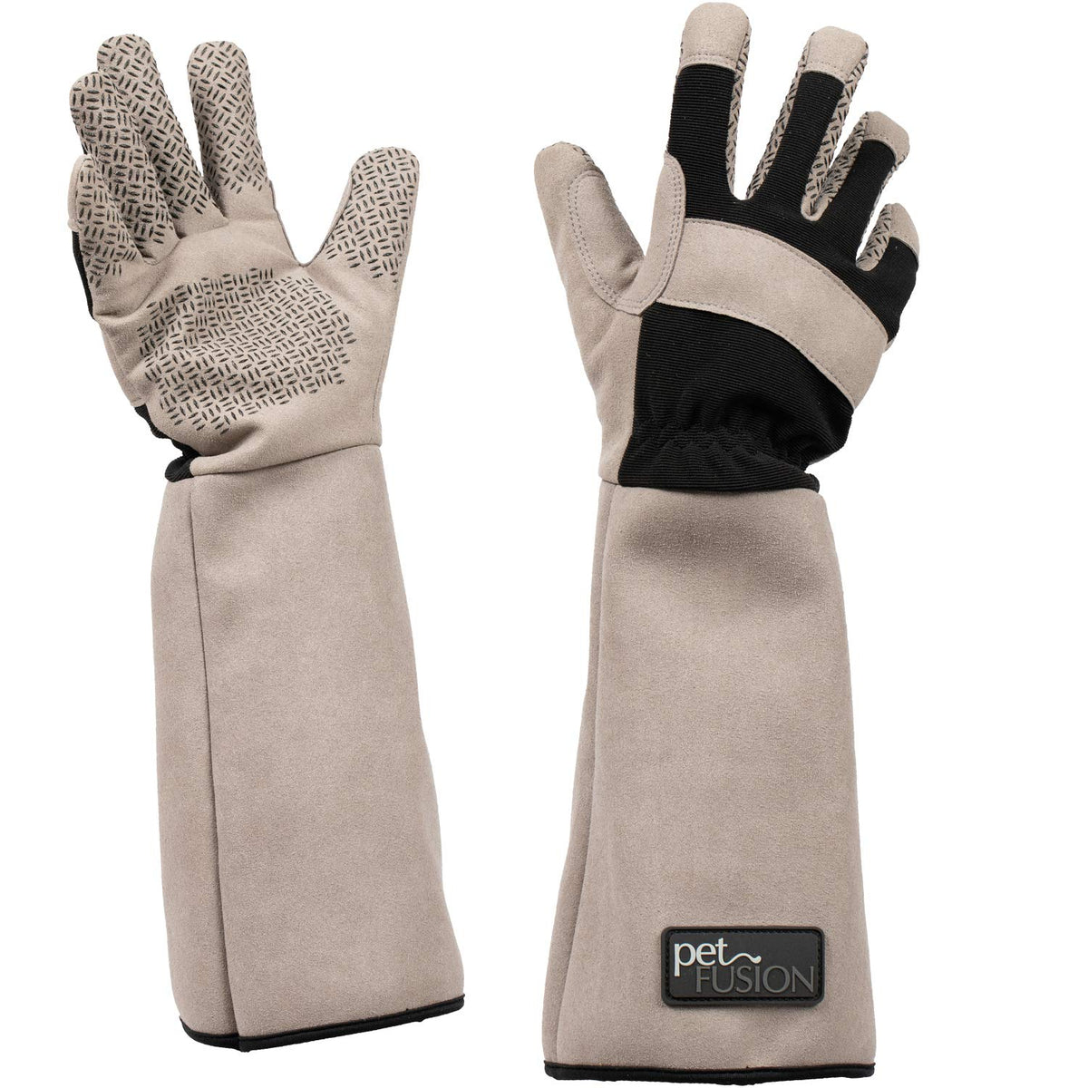 Petfusion Multipurpose Pet Glove For Grooming, Trips To Vet, Handling. [Puncture & Scratch Resistant, Water Resistant]. 12 Month Warranty For Manufacturer Defects Grey