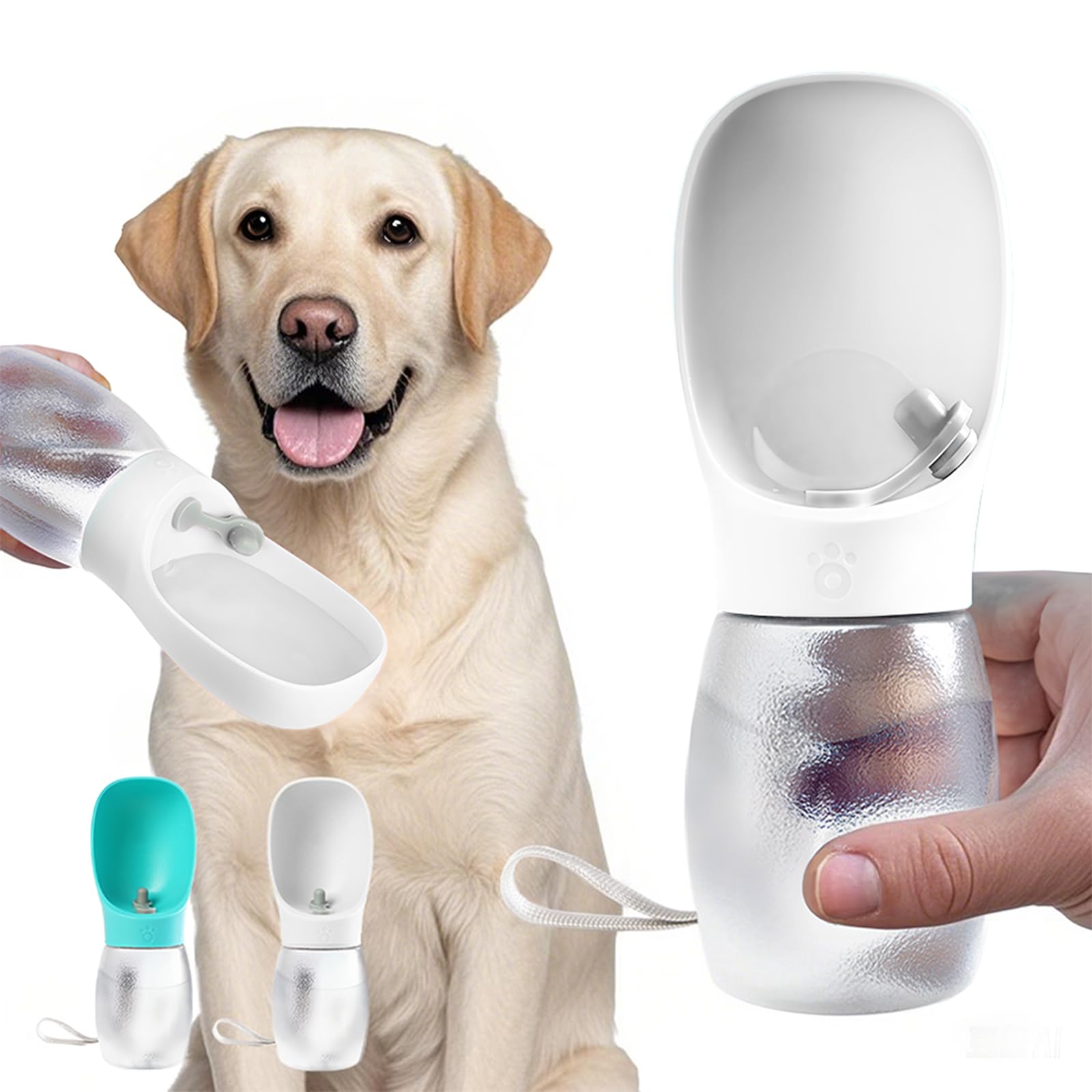 Kalimdor Dog Water Bottle,Leak Proof Portable Puppy Water Dispenser With Drinking Feeder, Dog Walking Accessories For Pets Outdo