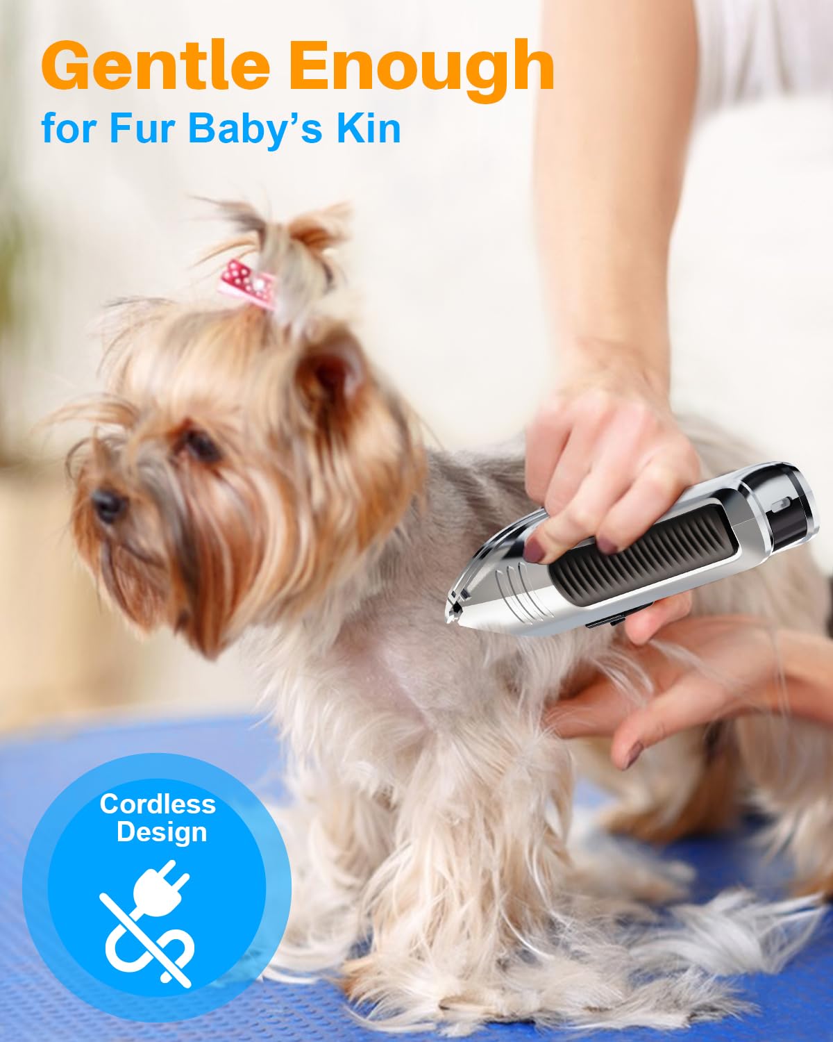 Dog Clippers For Grooming, Aibors 2500Mah Dog Shavers Kit For Grooming, Low Noise, Rechargeable Cordless Hair Clippers For Dogs