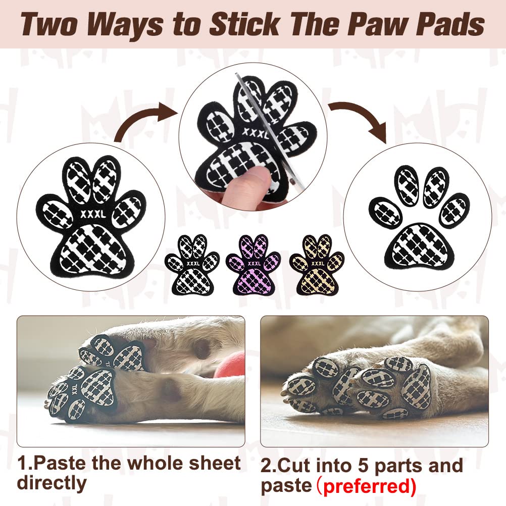 BEAUTYZOO Dog Paw Protectors Grip Pads Anti-Slip Traction for Small Medium Large Dogs on Hardwood Floors Hot Pavement, Dog Grip