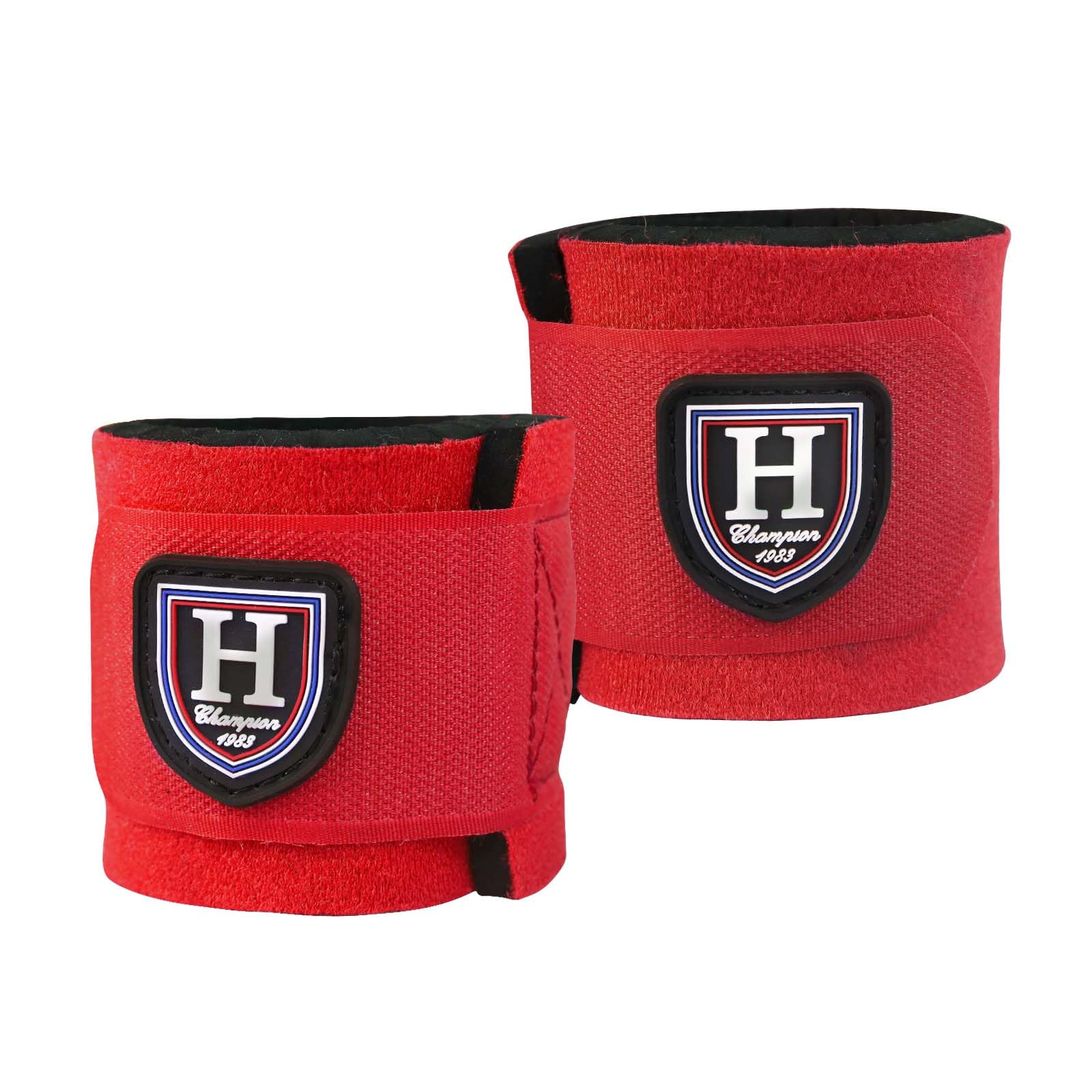 Harrison Howard Durable Shock-Absorbent Breathable Impact Protection Pastern Wraps For Horse Sold In Pairs Red