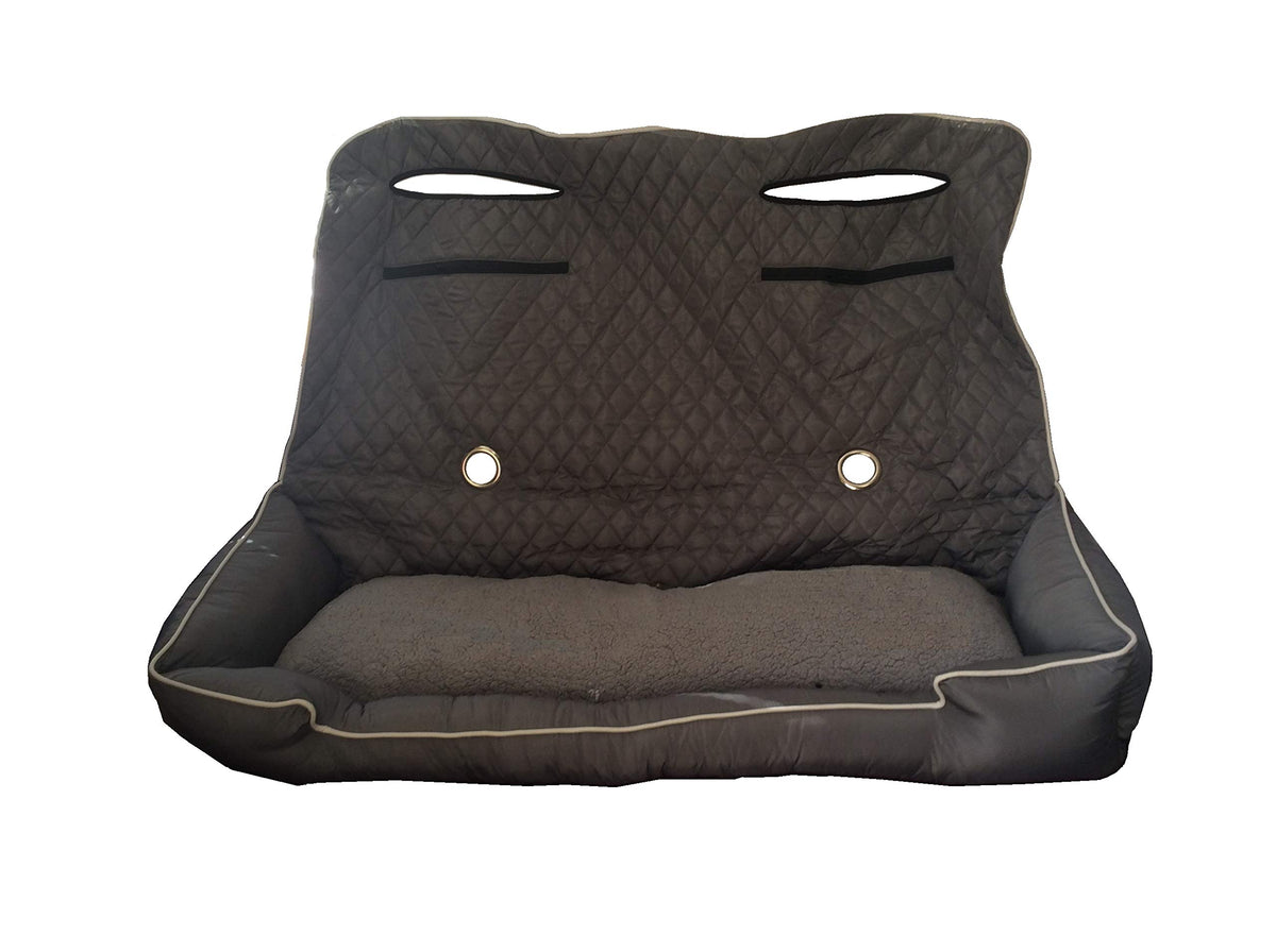 Petbed2Go, Grey, Large Pet Bed Cushion & Car Seat Cover, 52X20X7