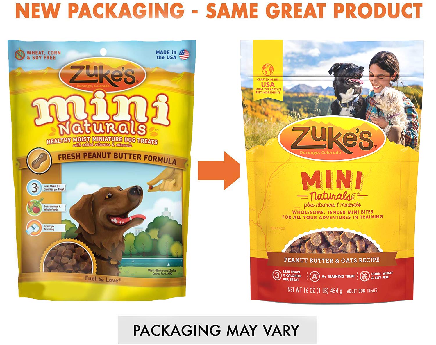 (2 Pack) Zuke Mini Naturals Dog Treats Peanut Butter 16 oz (1 Lb) - Zukes Soft & Chewy Training Treats - with 10ct Wipes