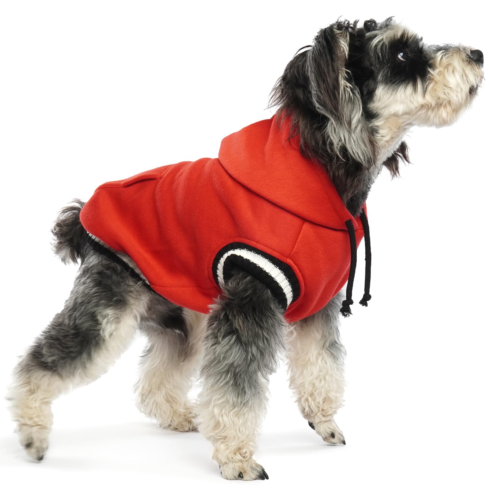 FUAMEY Dog Hoodie,Winter Dog Fleece Sweaters Pet Warm Sweatshirt Pet Pullover Dog Clothes with Pocket Soft Warm Christmas Outfit
